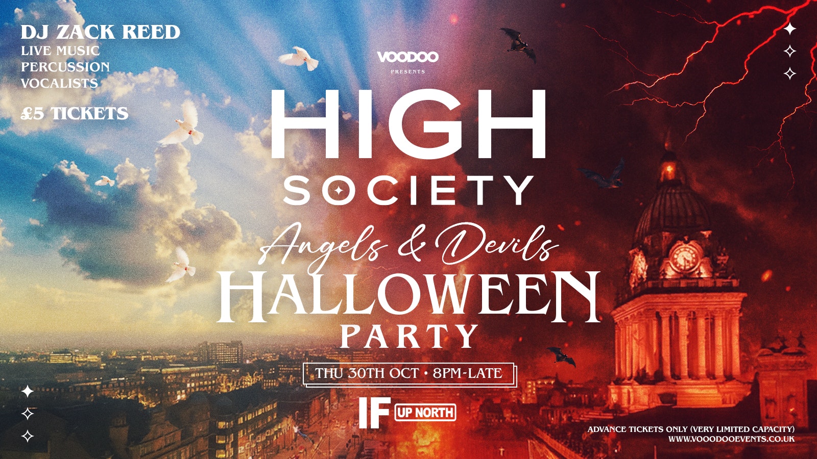 HIGH SOCIETY ANGELS & DEVILS HALLOWEEN PARTY 🍸  @ IF Rooftop Thursday 30th October