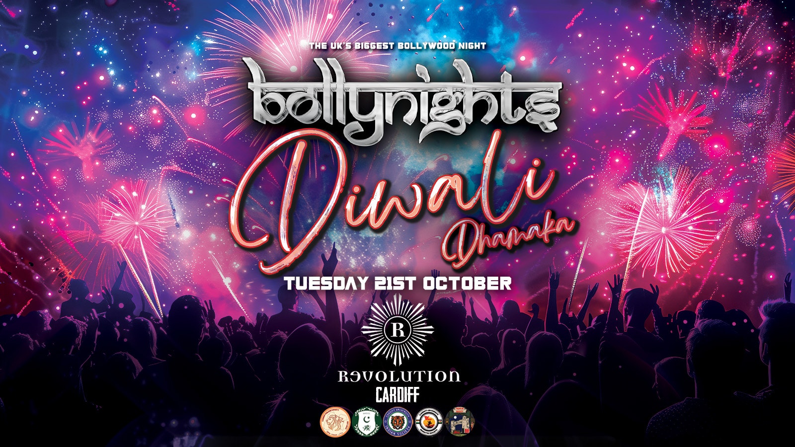 Bollynights Cardiff – Diwali Dhamaka | Tuesday 21st October | Revolution Cardiff