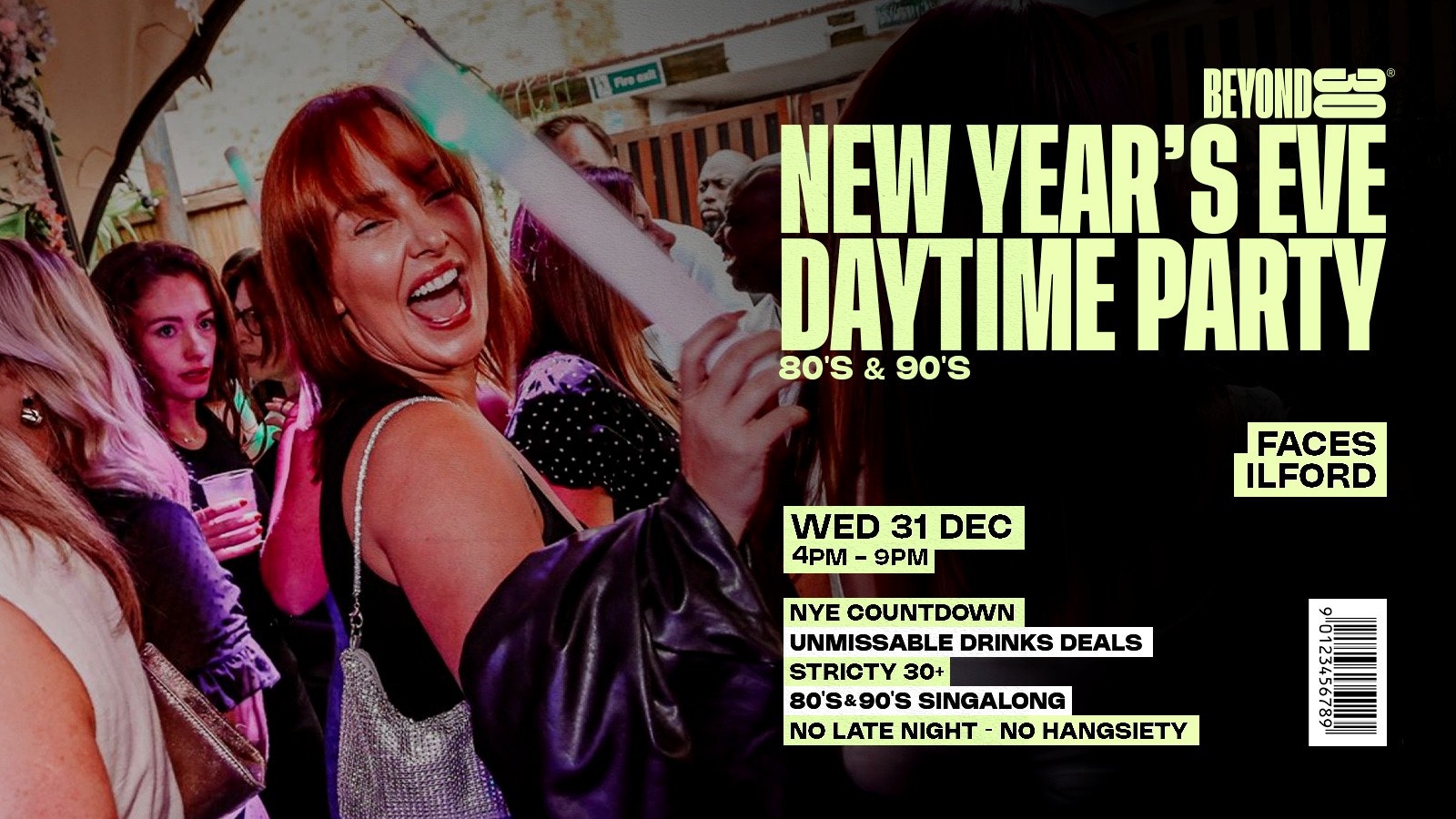 Over 30s Daytime NYE Clubbing – ILFORD 🎇