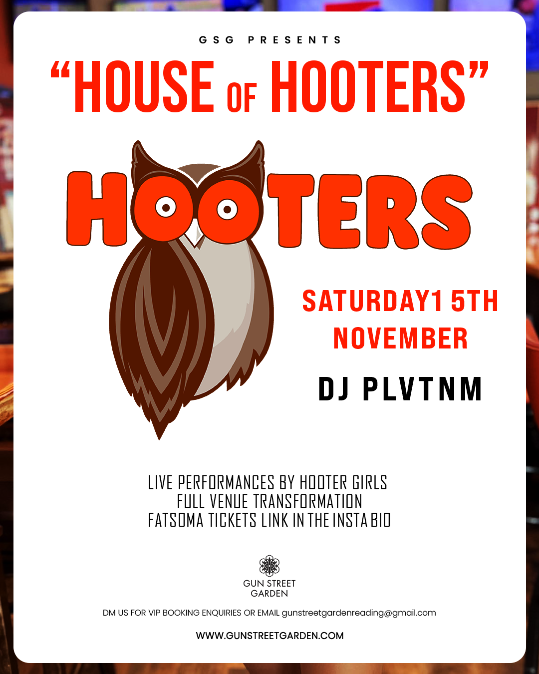 GSG PRESENTS – HOOTERS🦉