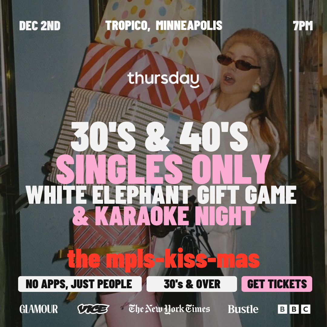 TUESDAY | 30’s & 40’s | SINGLES WHITE ELEPHANT GIFT EXCHANGE GAME & KARAOKE  | TROPICO MINNEAPOLIS
