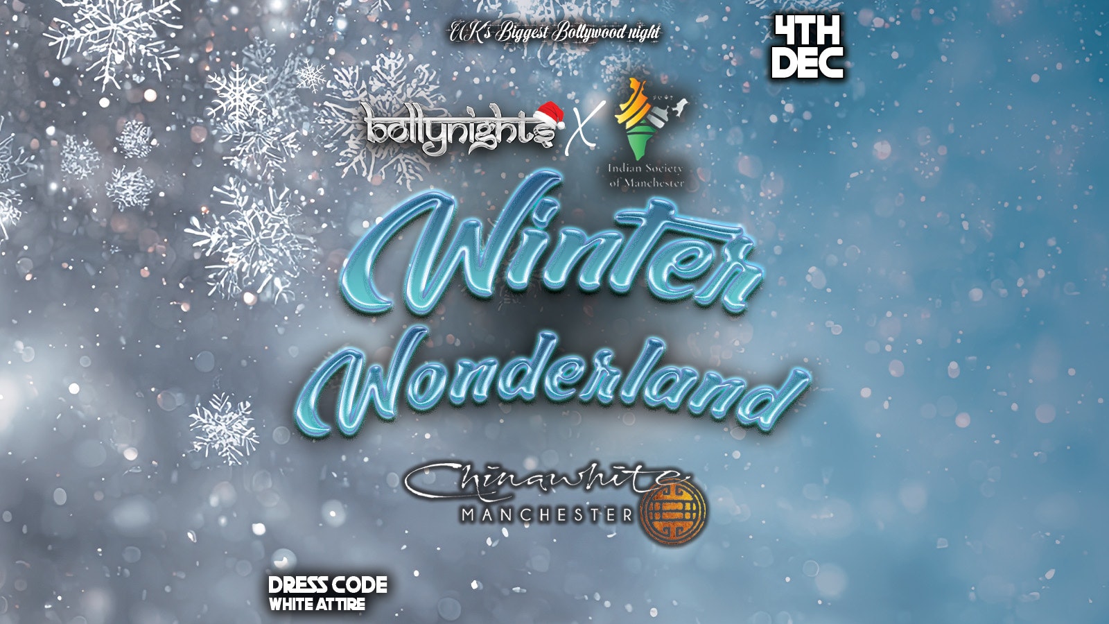 Bollynights Manchester – Winter Wonderland | Thursday 4th December at Chinawhite MCR
