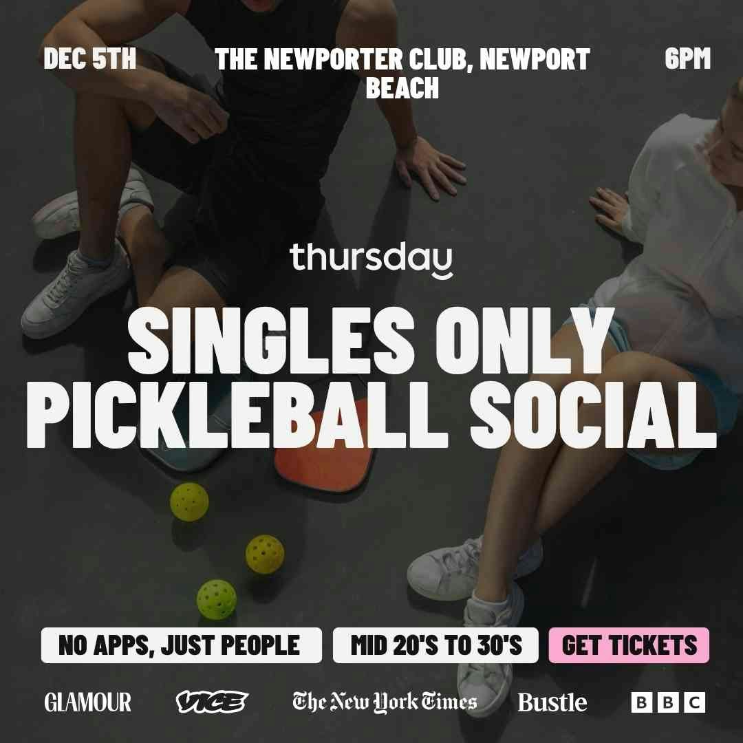 Friday | Singles Pickleball Social | Orange County