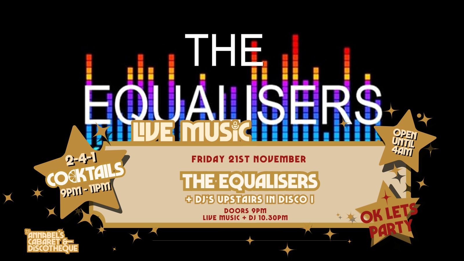 Live Music: The Equalisers  // Annabel’s Cabaret & Discotheque