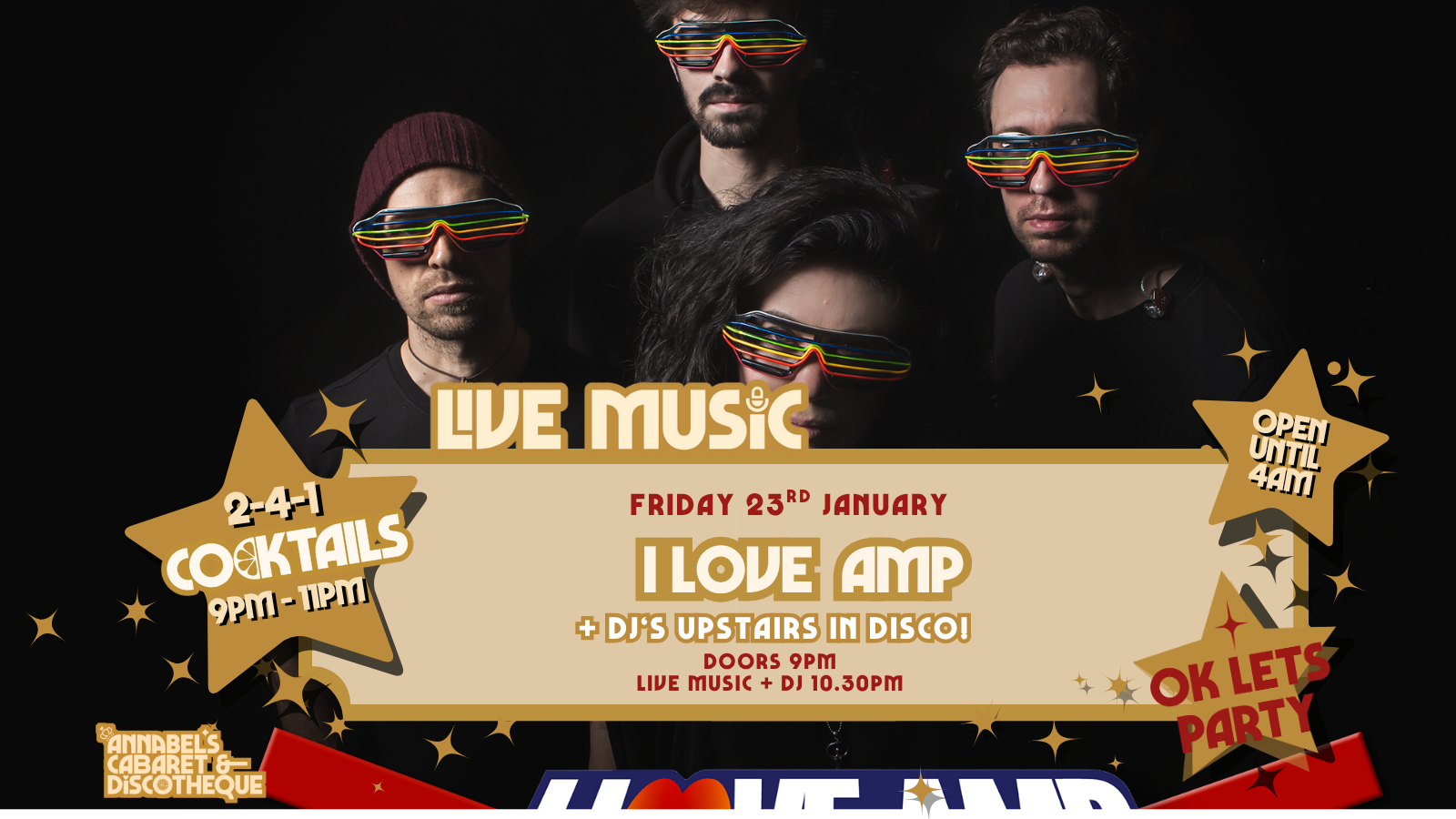 Live Music: I LOVE AMP // Annabel’s Cabaret & Discotheque