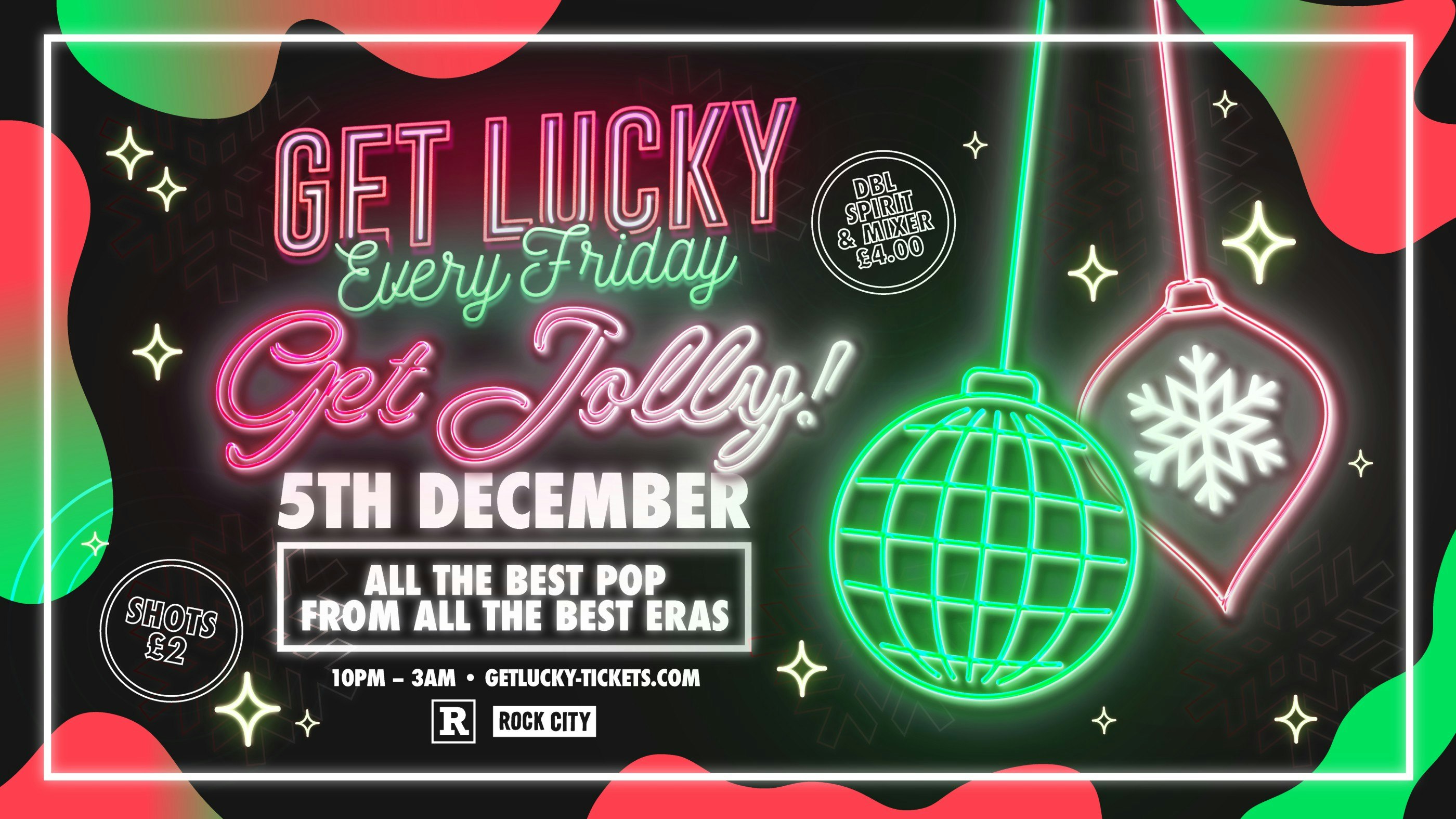 Get Lucky – GET JOLLY! (CHRISTMAS SPECIAL) – Nottingham’s Biggest Friday Night – 05/12/25