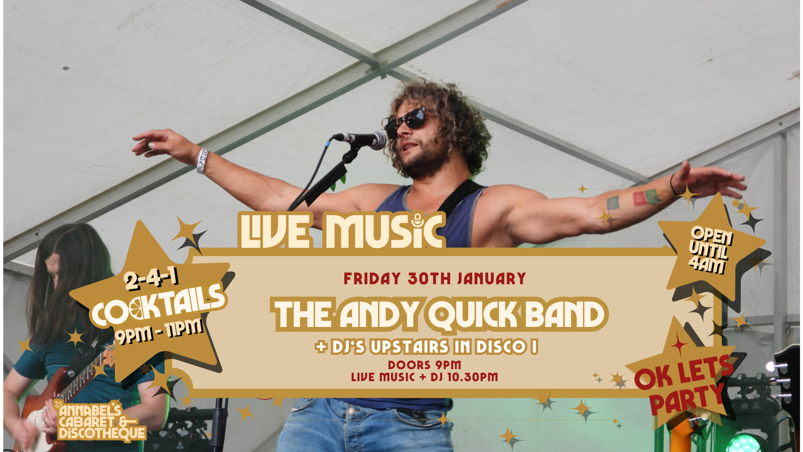 Live Music: THE ANDY QUICK BAND // Annabel’s Cabaret & Discotheque