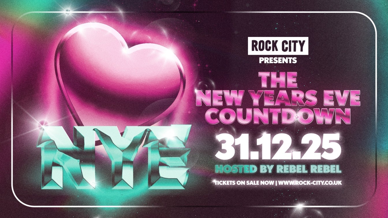 Rock City Presents… The New Years Eve Countdown 2025 – 31/12/25