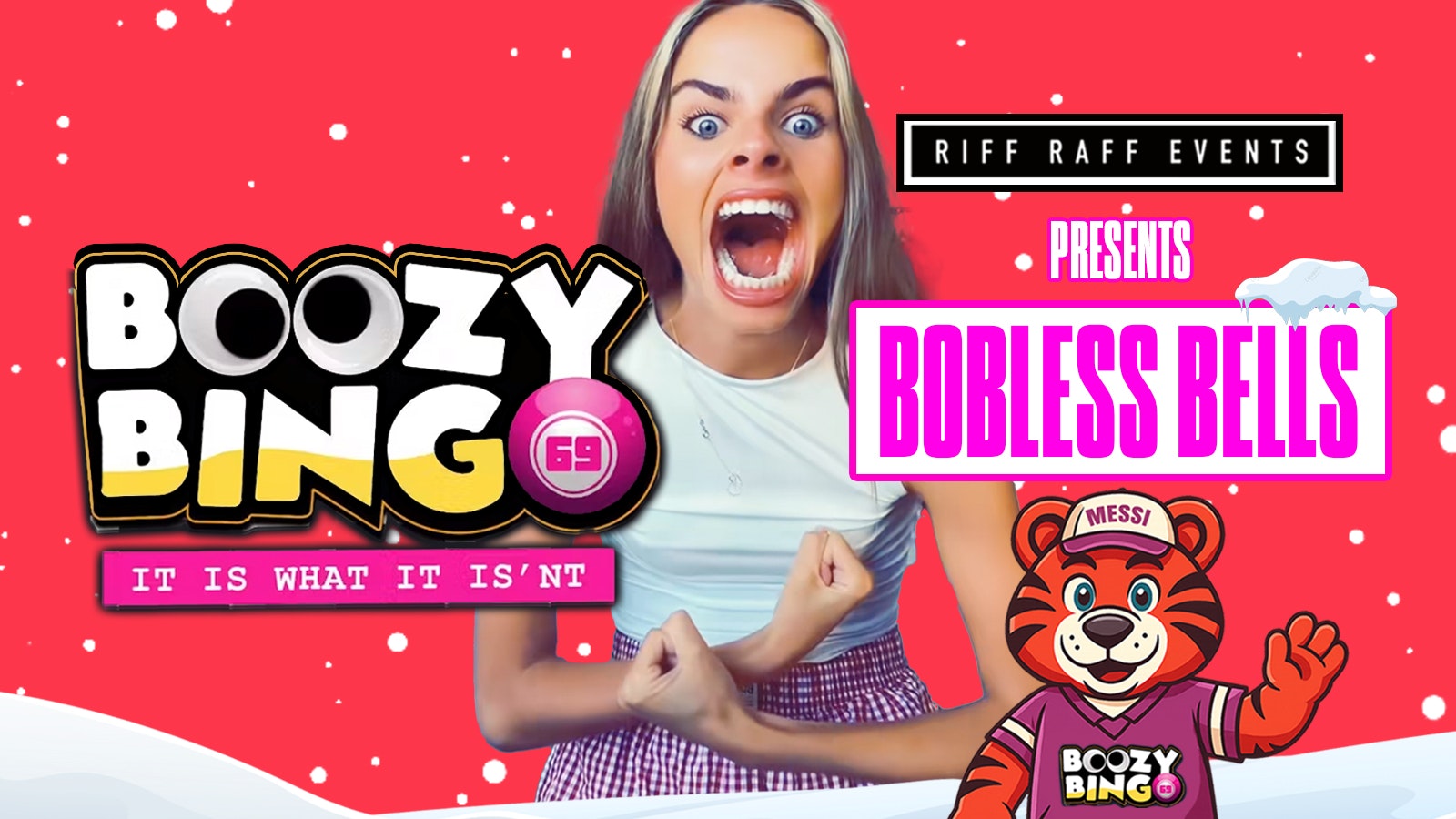 BOOZY BINGO presents special guest BOBLESS BELLS! 🔔🎅 Christmas Special! 🎁
