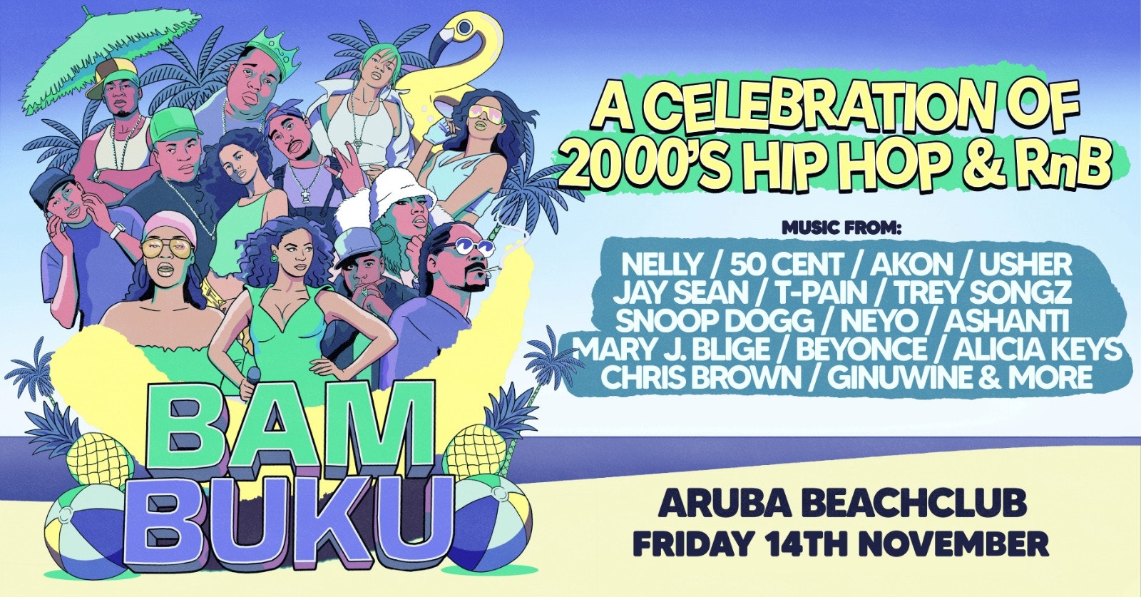 BAMBUKU – Bournemouth’s BIGGEST 00’s RnB Throwback Party @Aruba