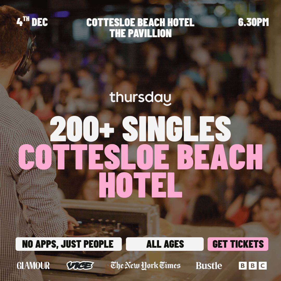 Thursday | Cottesloe Beach Hotel – The Pavillion | 200+ Singles (All Ages)
