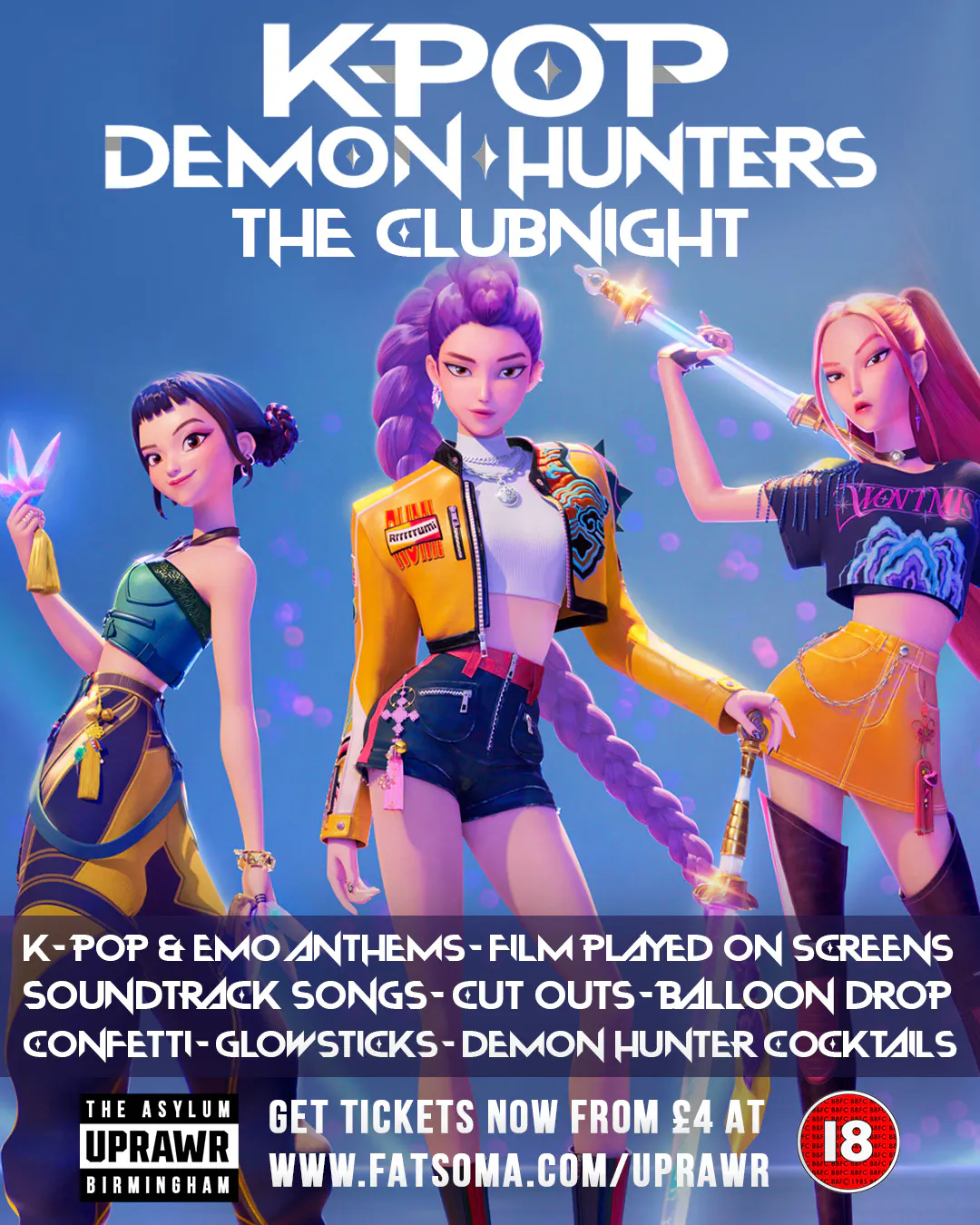 UPRAWR: K-Pop Demon Hunters - The Clubnight! at The Asylum Venue ...