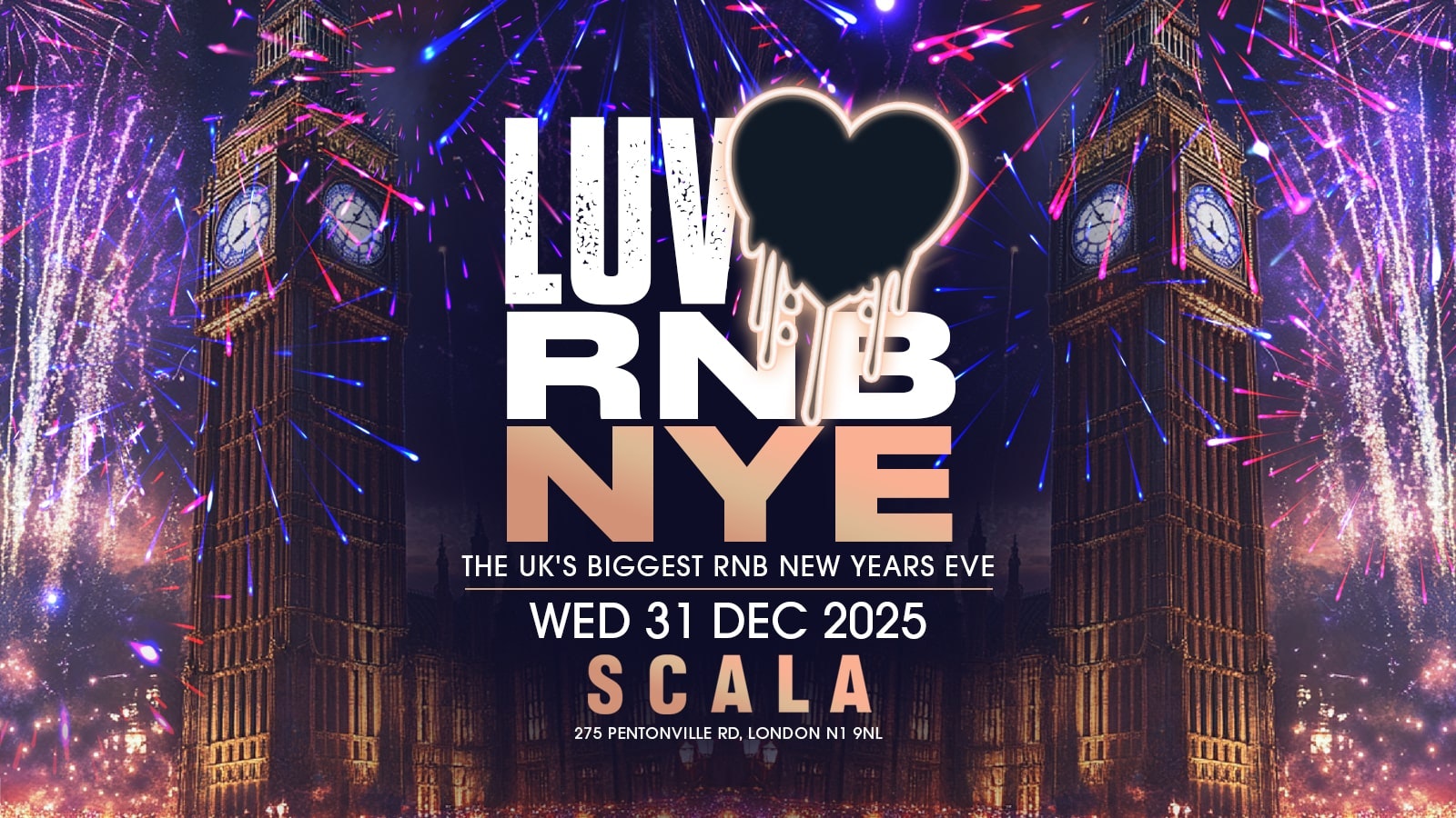 LUV RnB New Years Eve at Scala Kings Cross