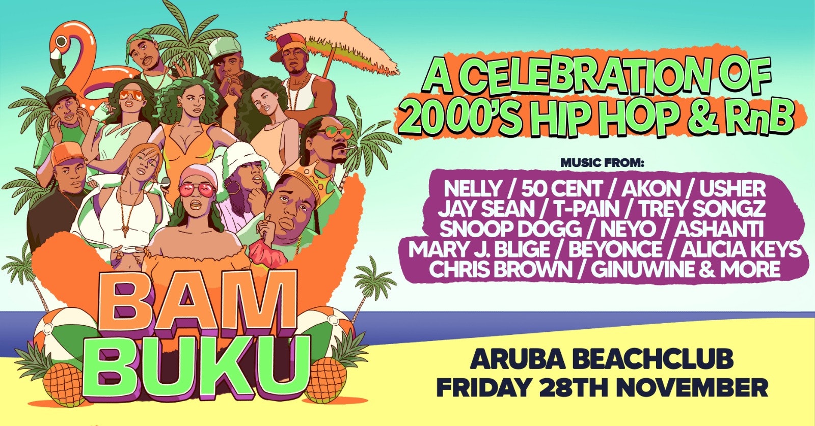 BAMBUKU – Bournemouth’s BIGGEST 00’s RnB Throwback Party @Aruba