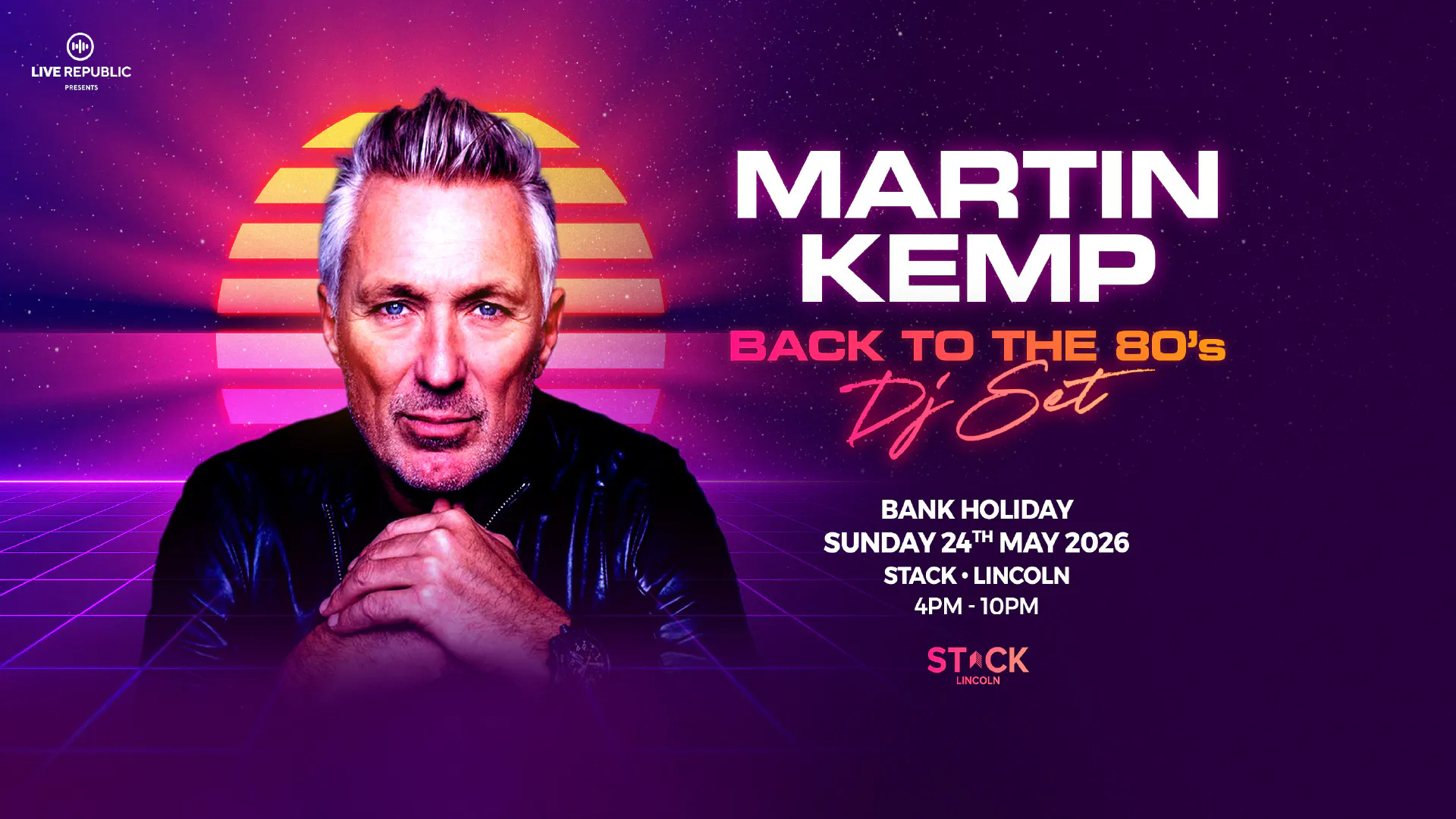 Martin Kemp | STACK | Back to the 80s DJ Set at STACK Lincoln, Lincoln ...