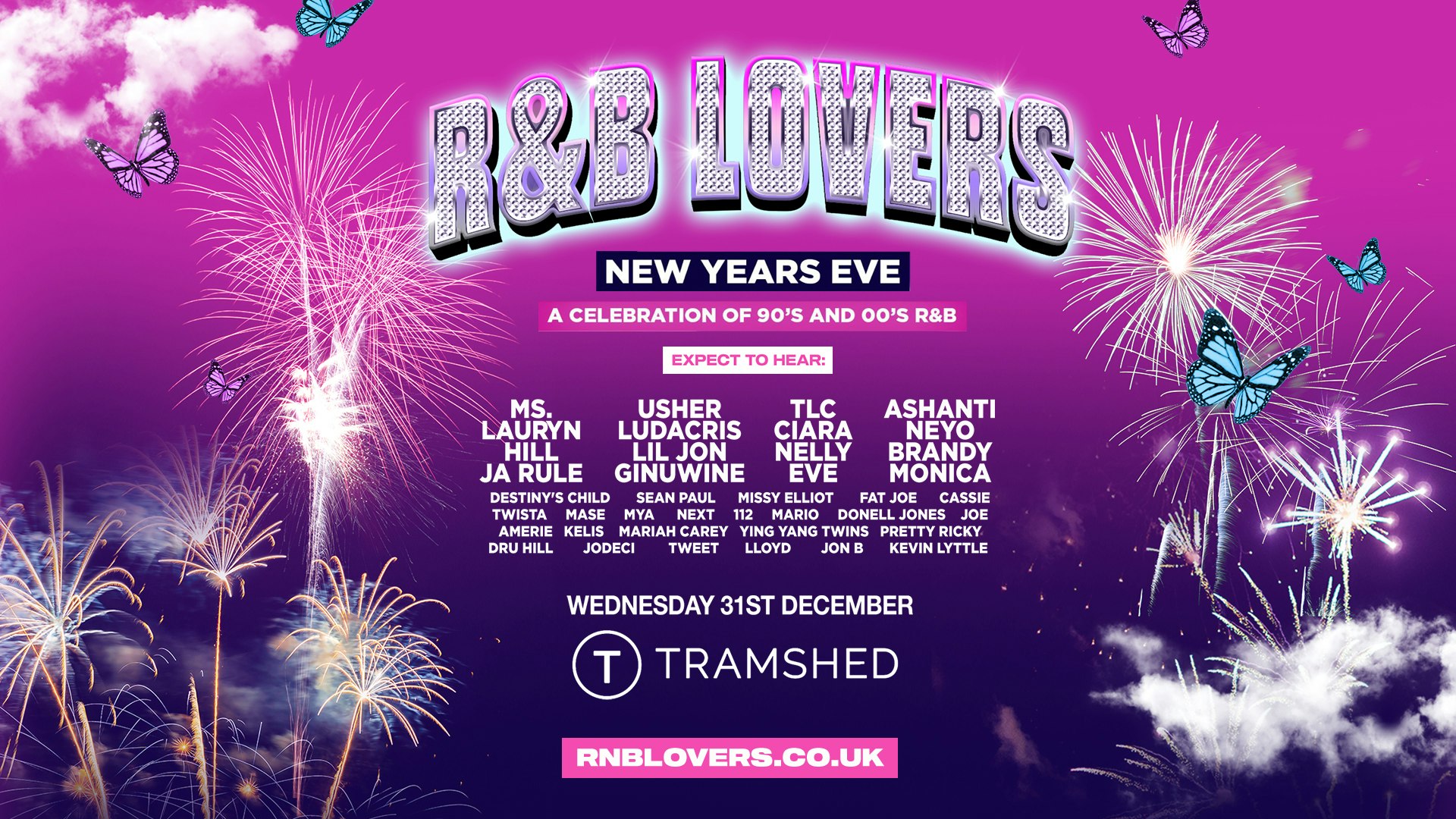R&B Lovers New Years Eve Special – Tramshed Cardiff [TICKETS ON SALE NOW!]