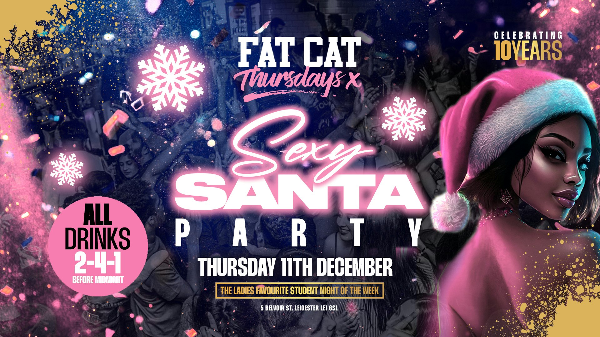 ★ FAT CAT THURSDAYS ★ End Of Term – SEXY SANTA PARTY