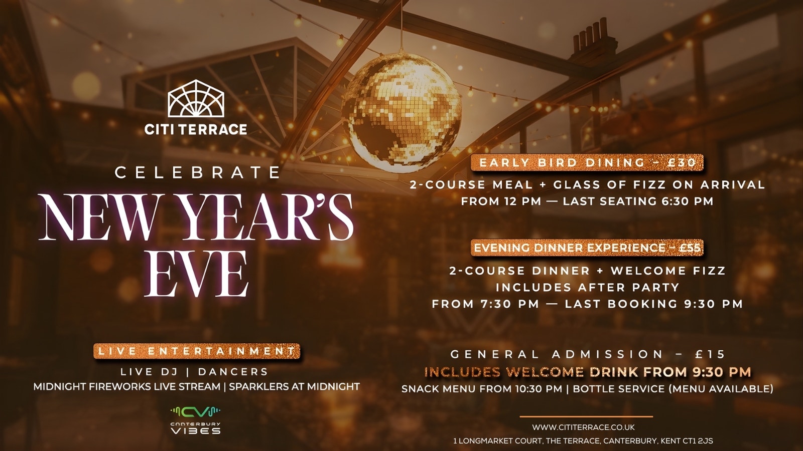 New Year’s Eve Party 🎉 Canterbury