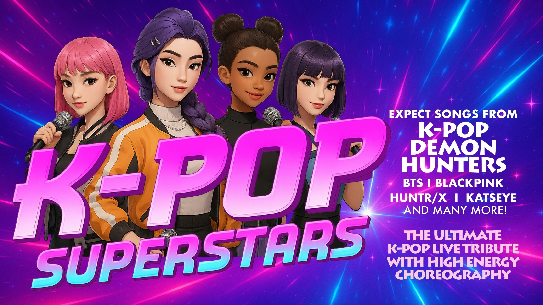🚨 TICKETS SELLING FAST! K-POP Superstars Live ft songs from K-Pop Demon Hunters at 6pm