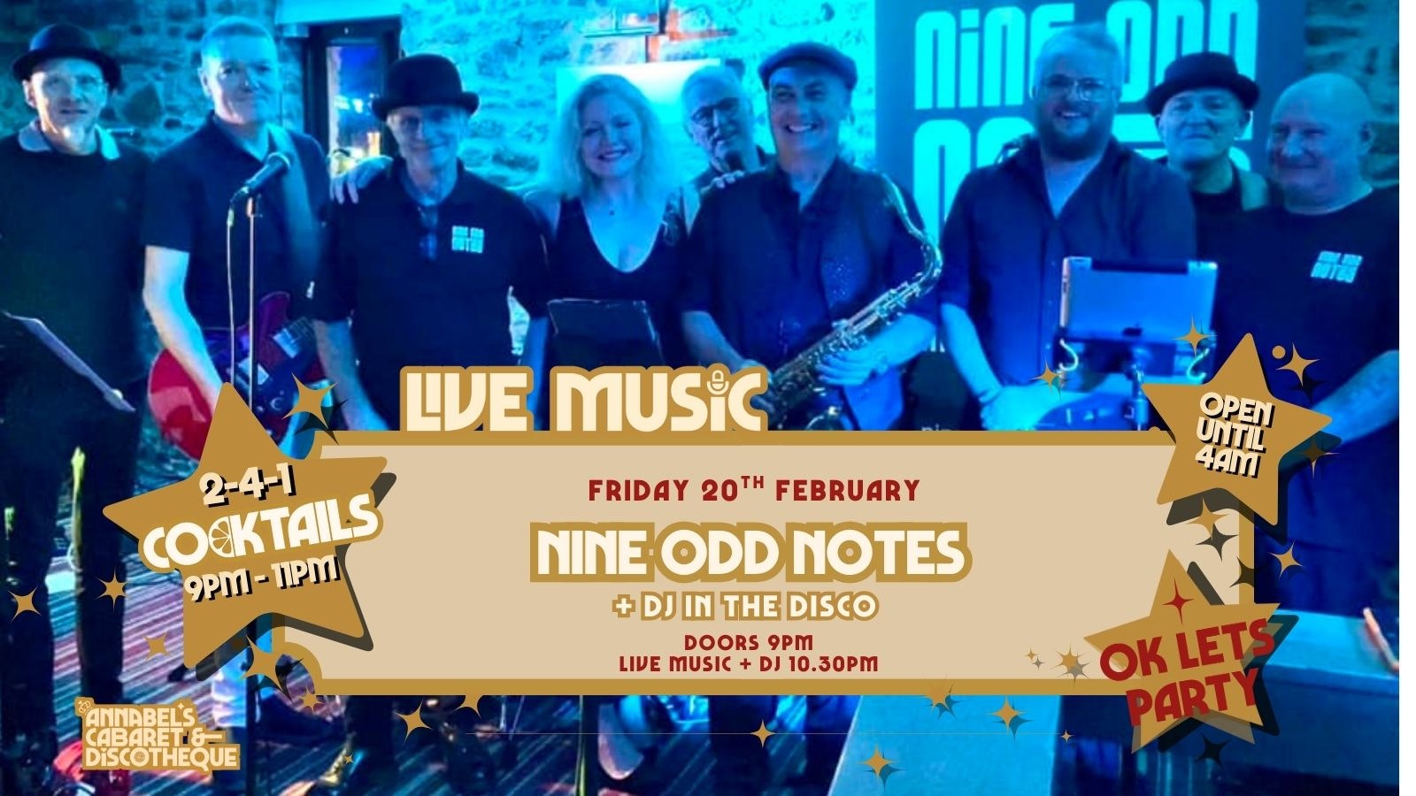 Live Music: NINE ODD NOTES // Annabel’s Cabaret & Discotheque