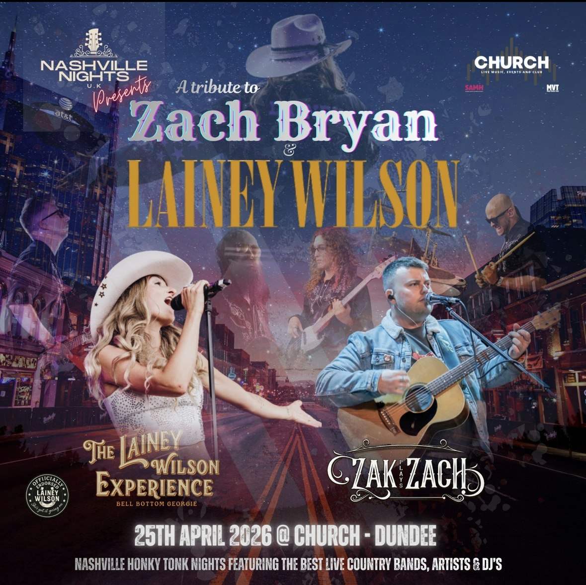 Nashville Nights UK Presents A Tribute to Zach Bryan & Lainey Wilson Live
