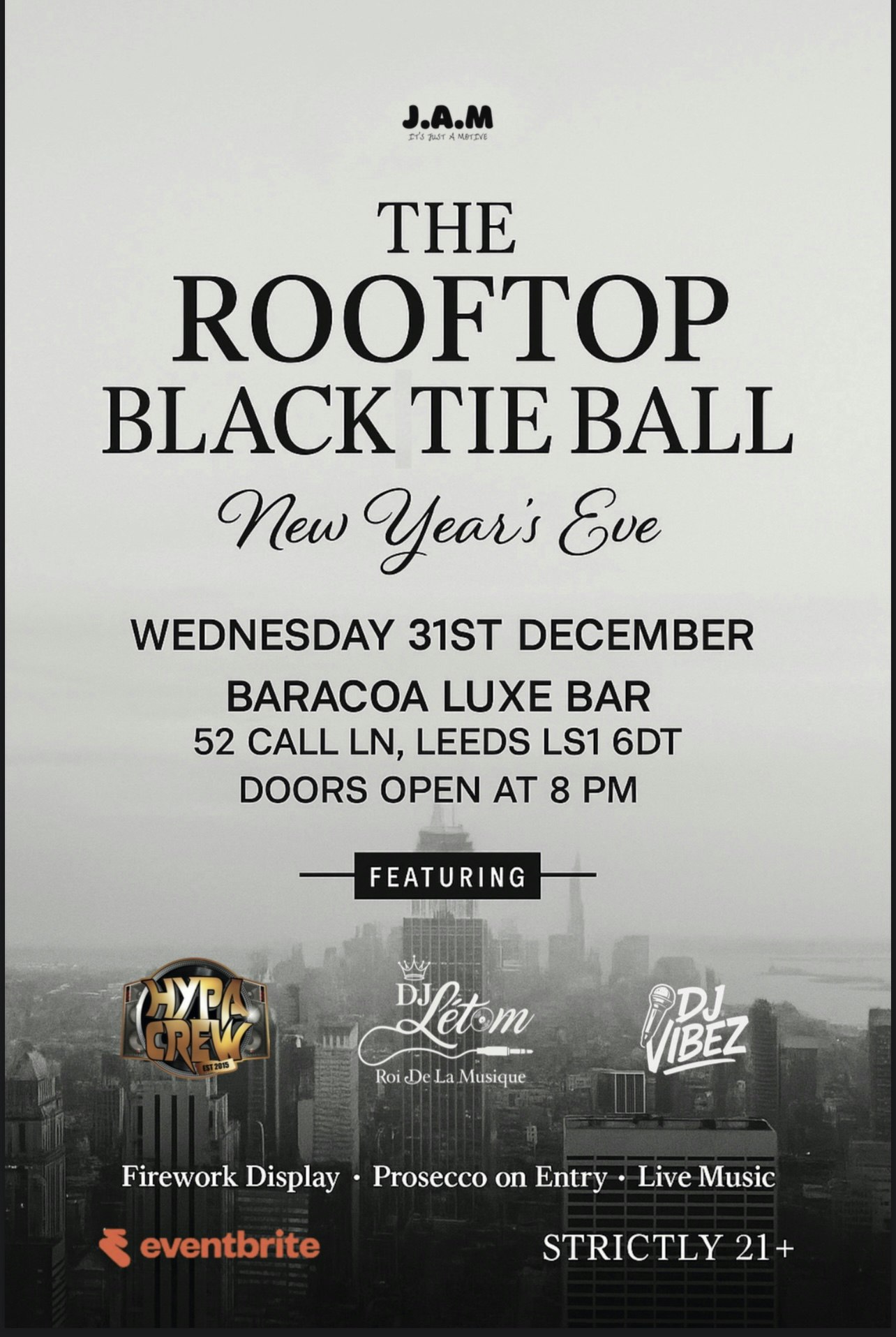 The Rooftop Black Tie Ball: New Years Eve