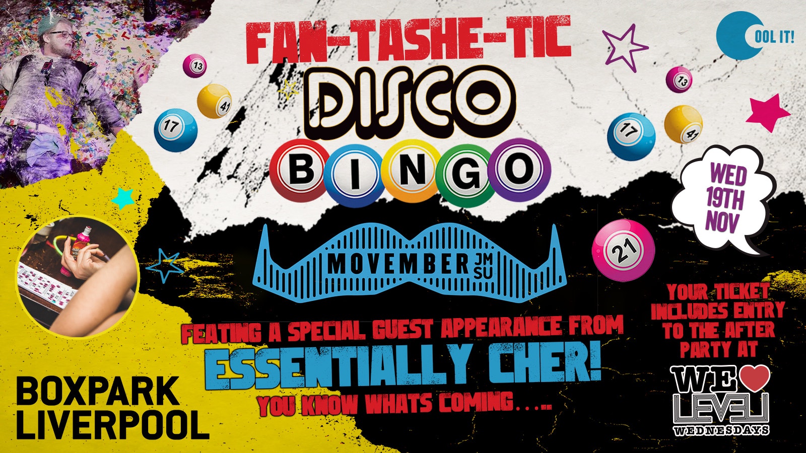 DISCO BINGO – FAN-TASHE-TIC : Movember Special!