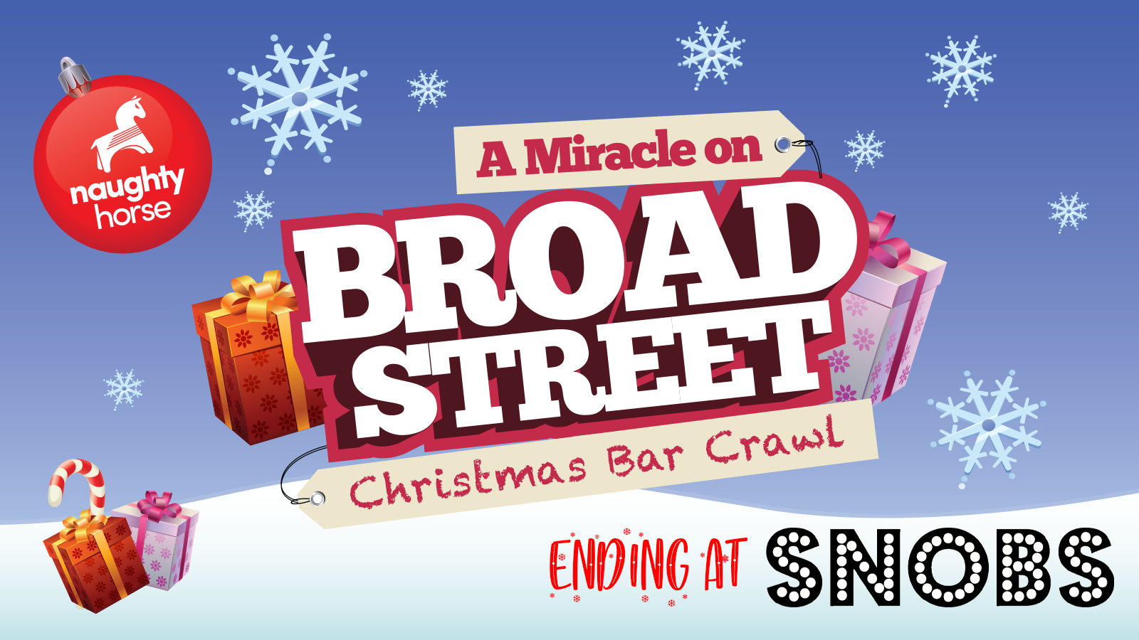 Miracle On Broad Street – Christmas Bar Crawl -> SNOBS ❄️🎅🏻