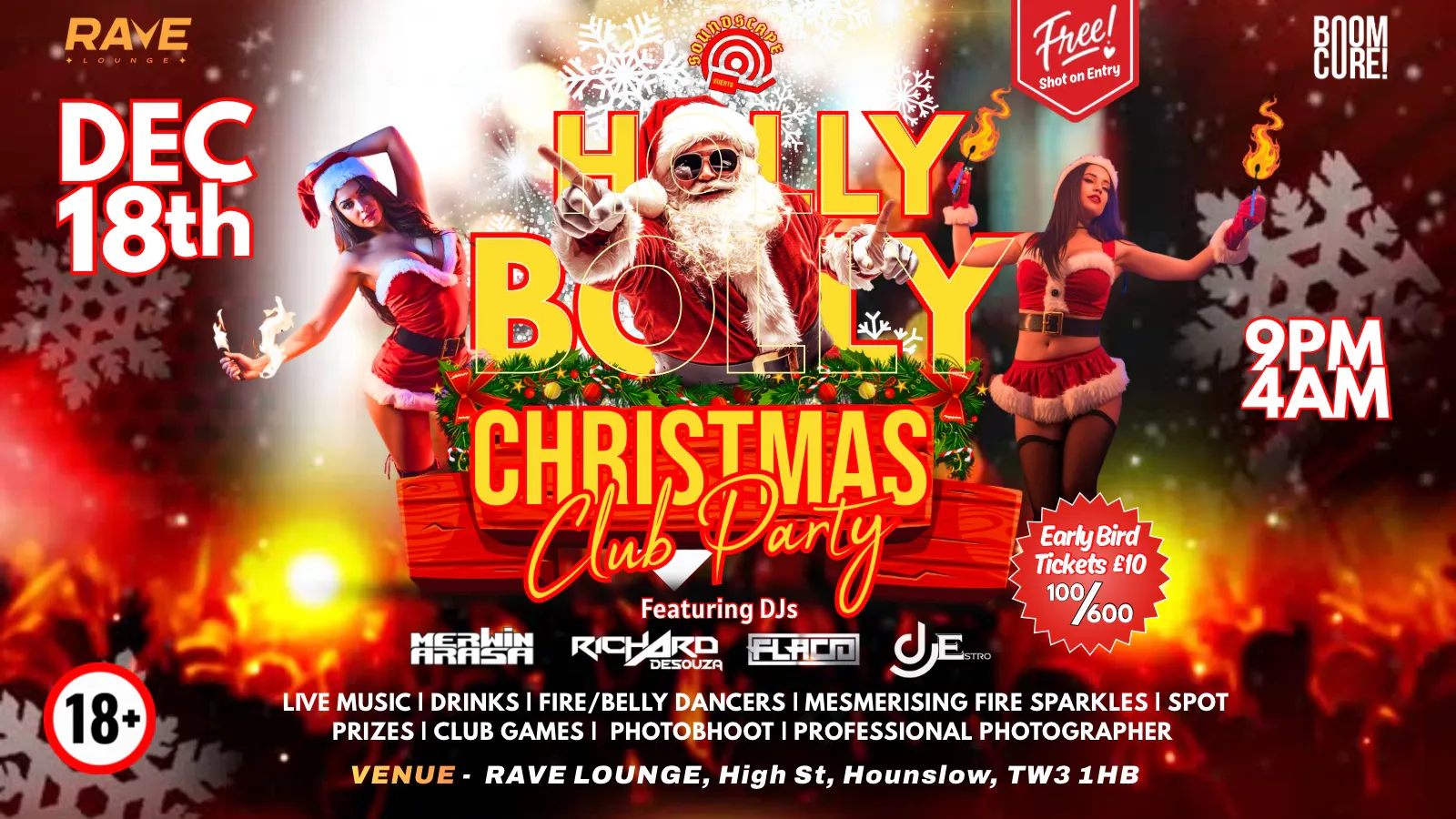 Christmas Party 🎄💃🪩 at RAVE LOUNGE, Hounslow on 18th Dec 2025 | Fatsoma
