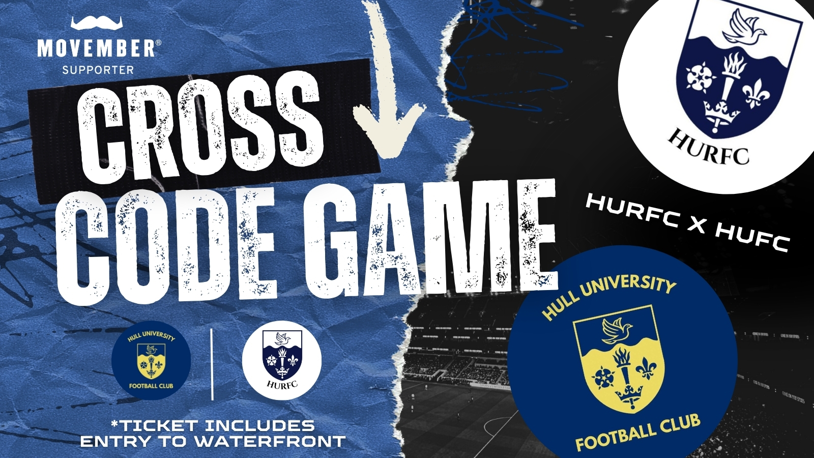 Movember - Cross Codes Charity Match | HURFC x HUFC at The Sports ...
