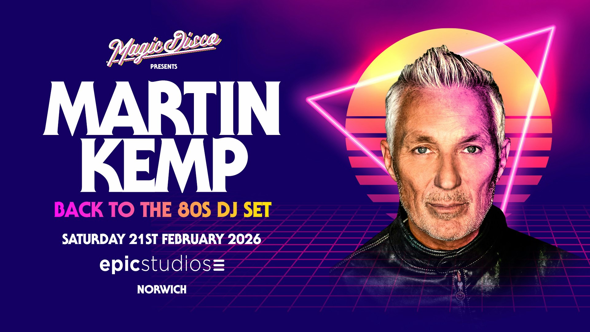 Martin Kemp Live DJ Set – Back to the 80s – Norwich