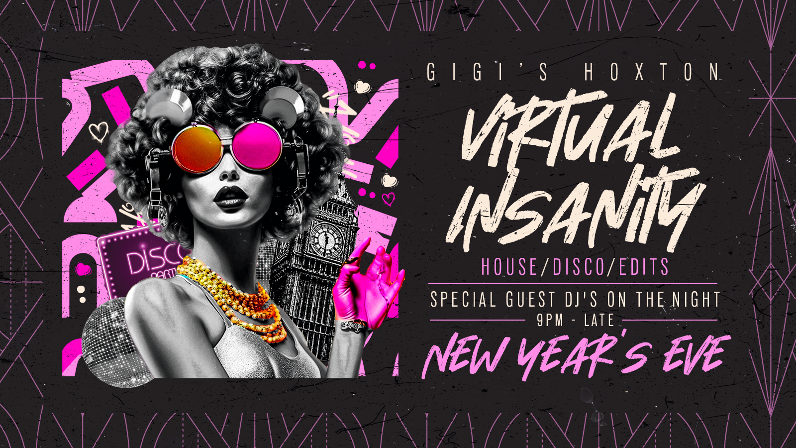 VIRTUAL INSANITY – The DISCO Classics NYE Party!