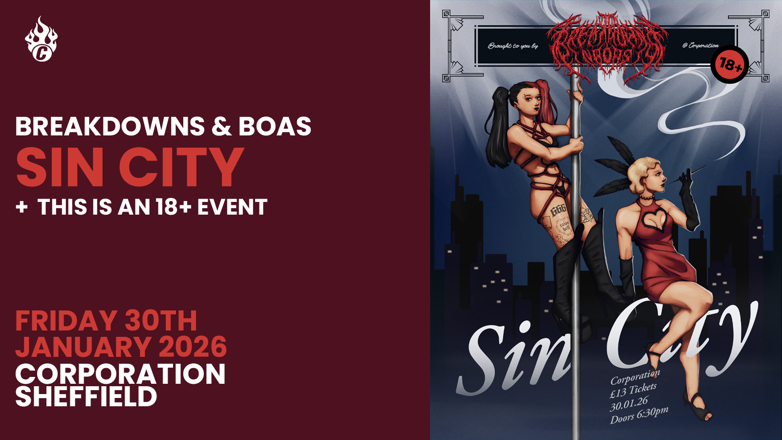 Breakdowns ‘N Boas Presents: Sin City