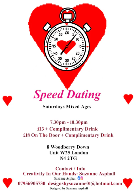 Speed Dating. Mixed Ages. Saturdays.