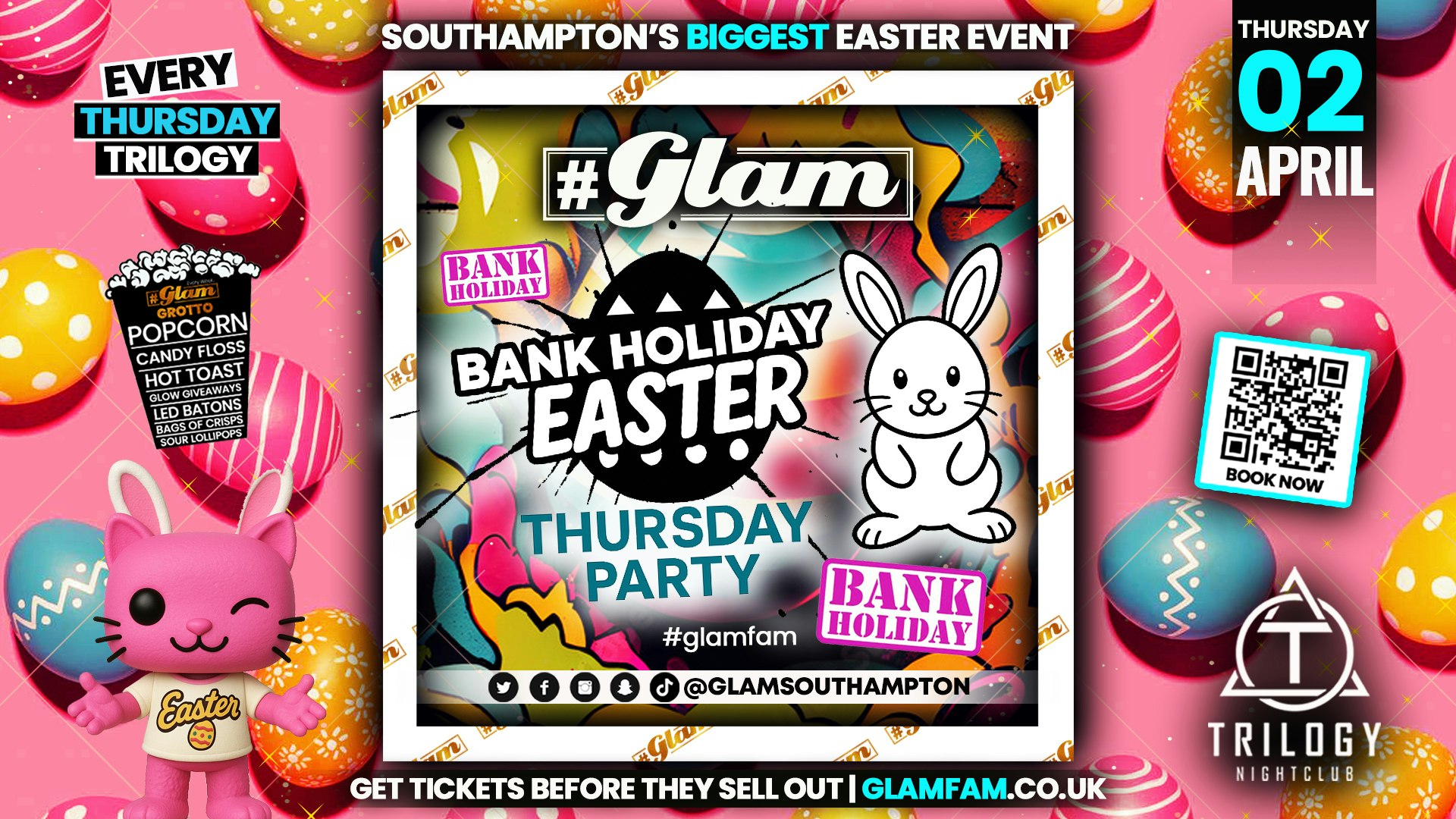 Glam Thursdays 🐣🐰 BANK HOLIDAY EASTER PARTY 🐰🐣 Southampton’s Biggest Easter Party! 🐰