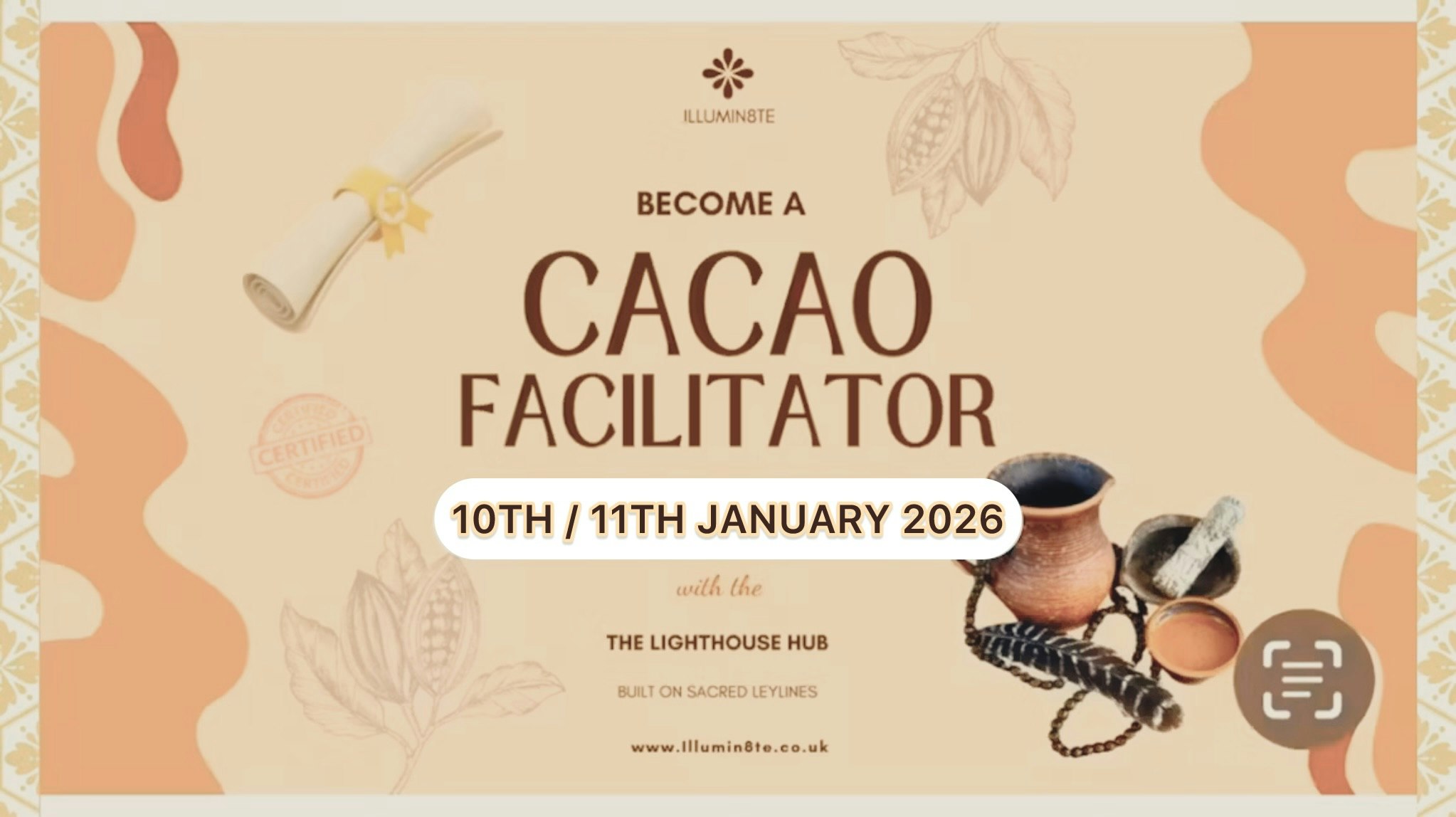 Cacao Facilitator Training Course / Wingsofbuddha (10th / 11th January) @ THE LIGHTHOUSE HUB