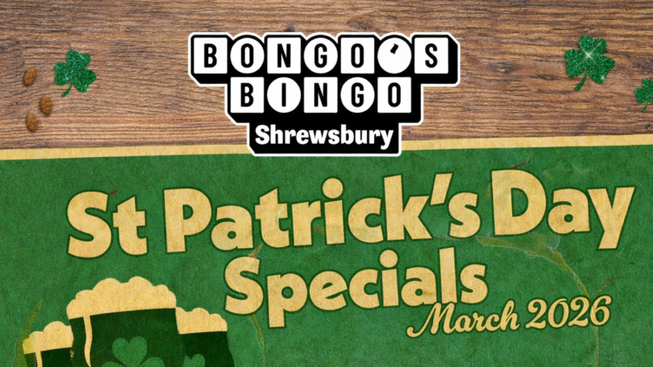 ☘️ BONGO’S BINGO – ST. PATRICK’S DAY SPECIAL!