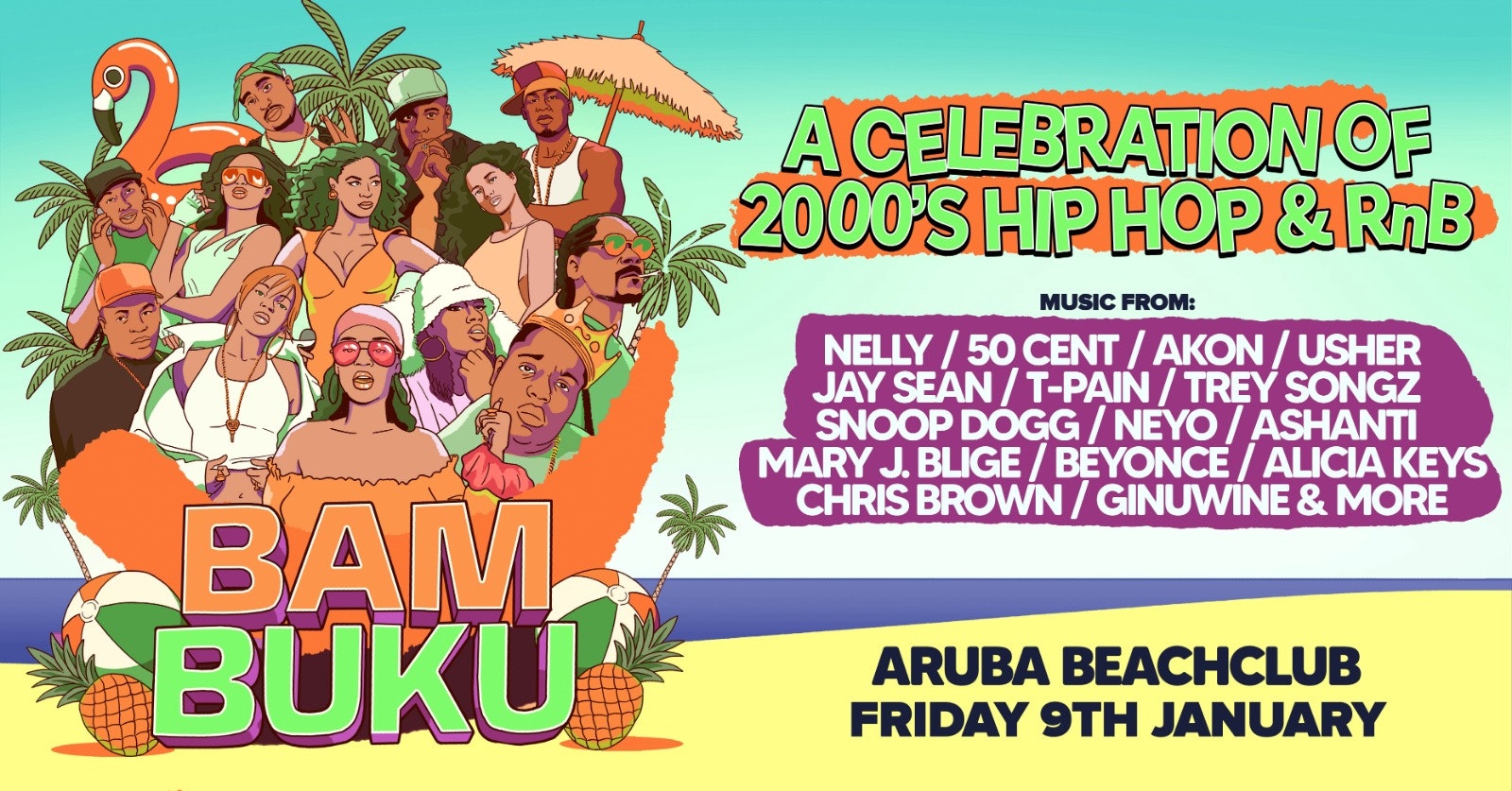 BAMBUKU – Bournemouth’s BIGGEST 00’s RnB Throwback Party @Aruba