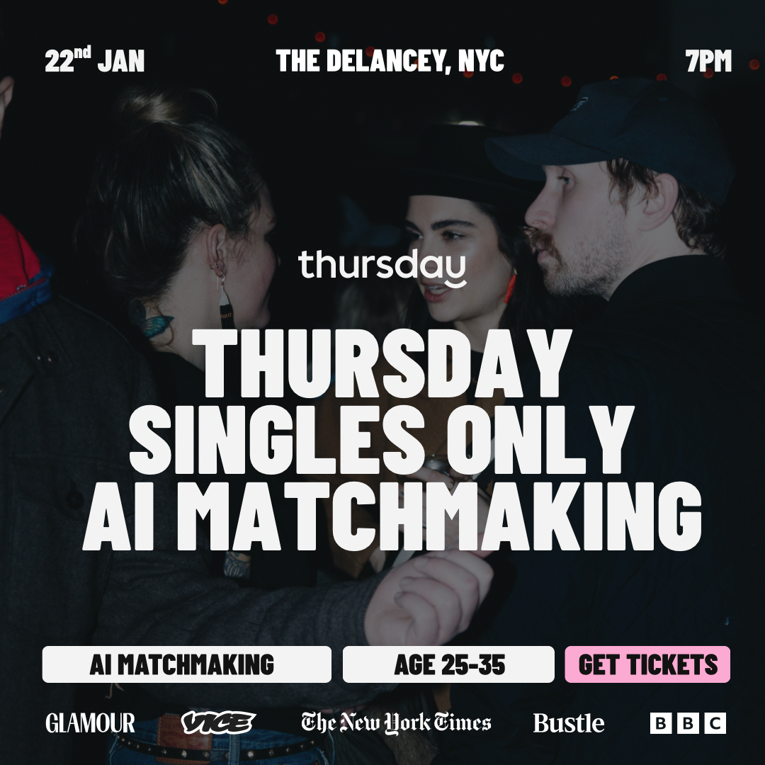 Thursday | The Delancey (AI Mystery Match) 25-35 | NYC
