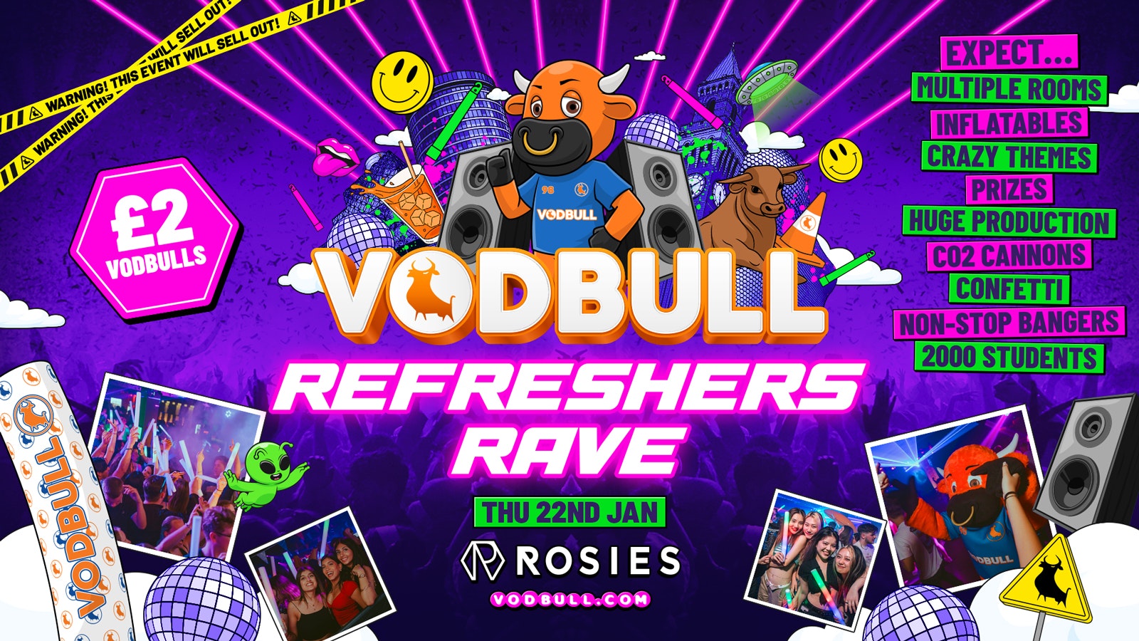 🧡 VODBULL REFRESHERS RAVE ⚠️[SELLING FAST!!]⚠️ at ROSIES!! 22/01/26