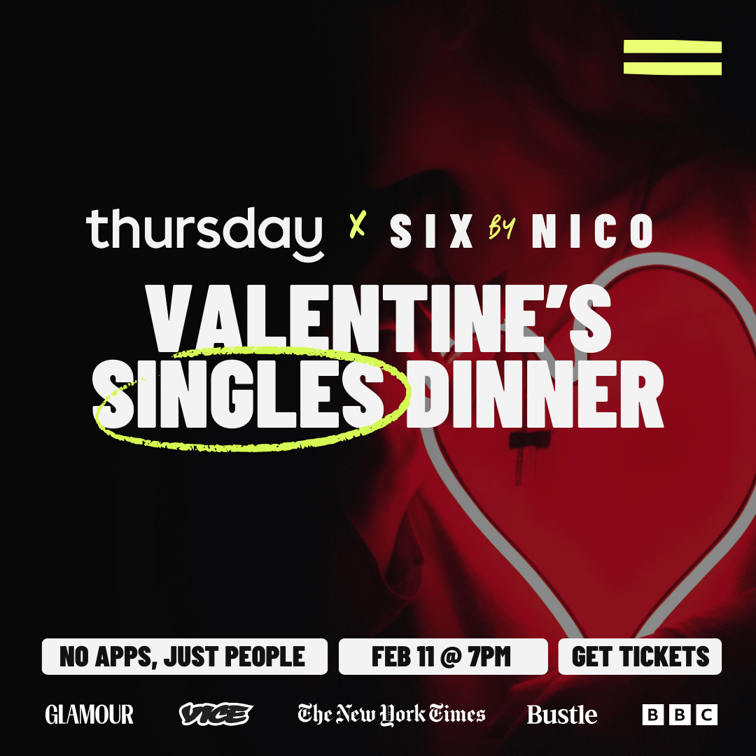 Wednesday | Valentine’s 6 Course Tasting Singles Dinner (24-34) | Six by Nico