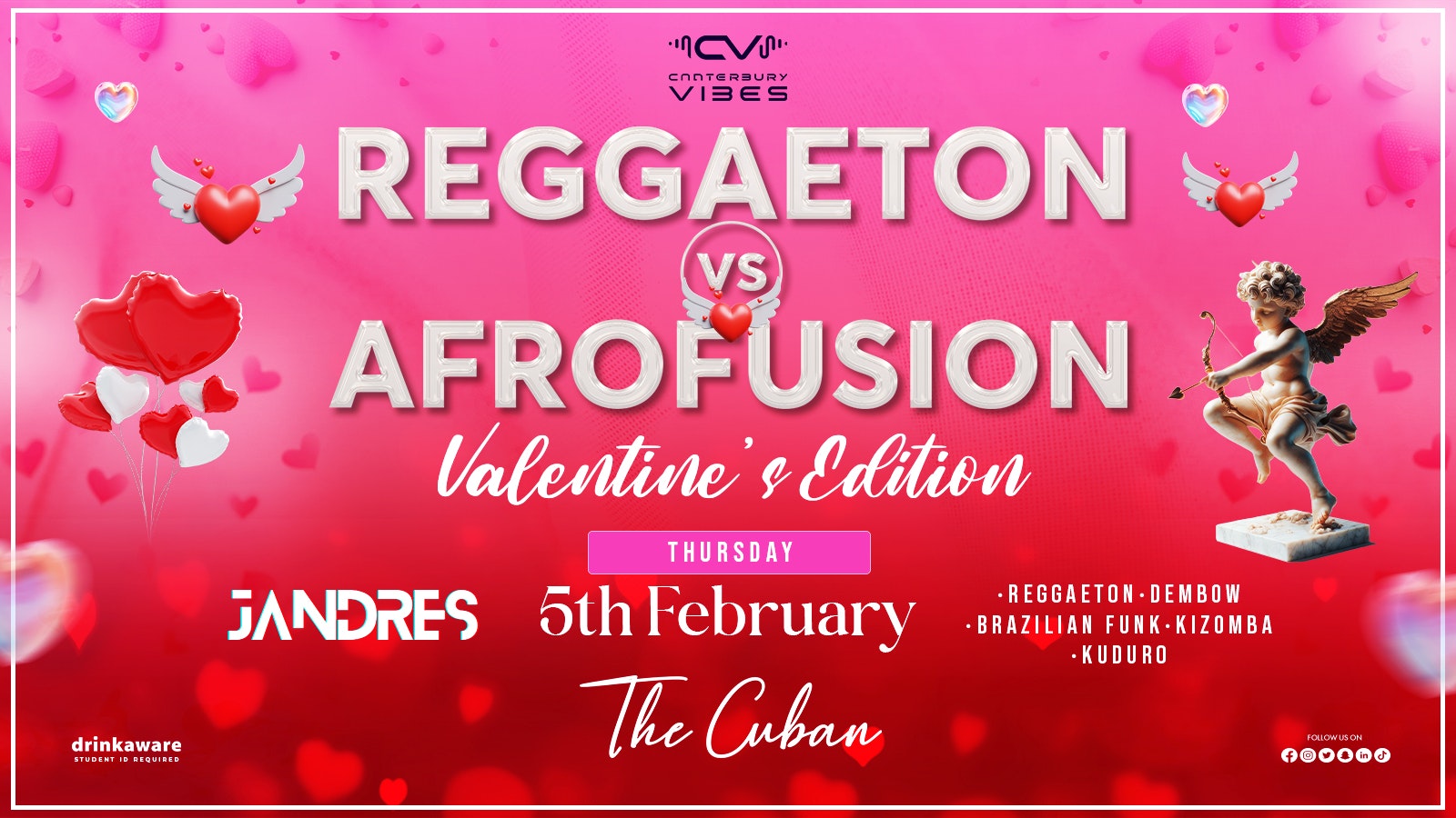 REGGAETON VS AFROFUSION – VALENTINE’S Edition