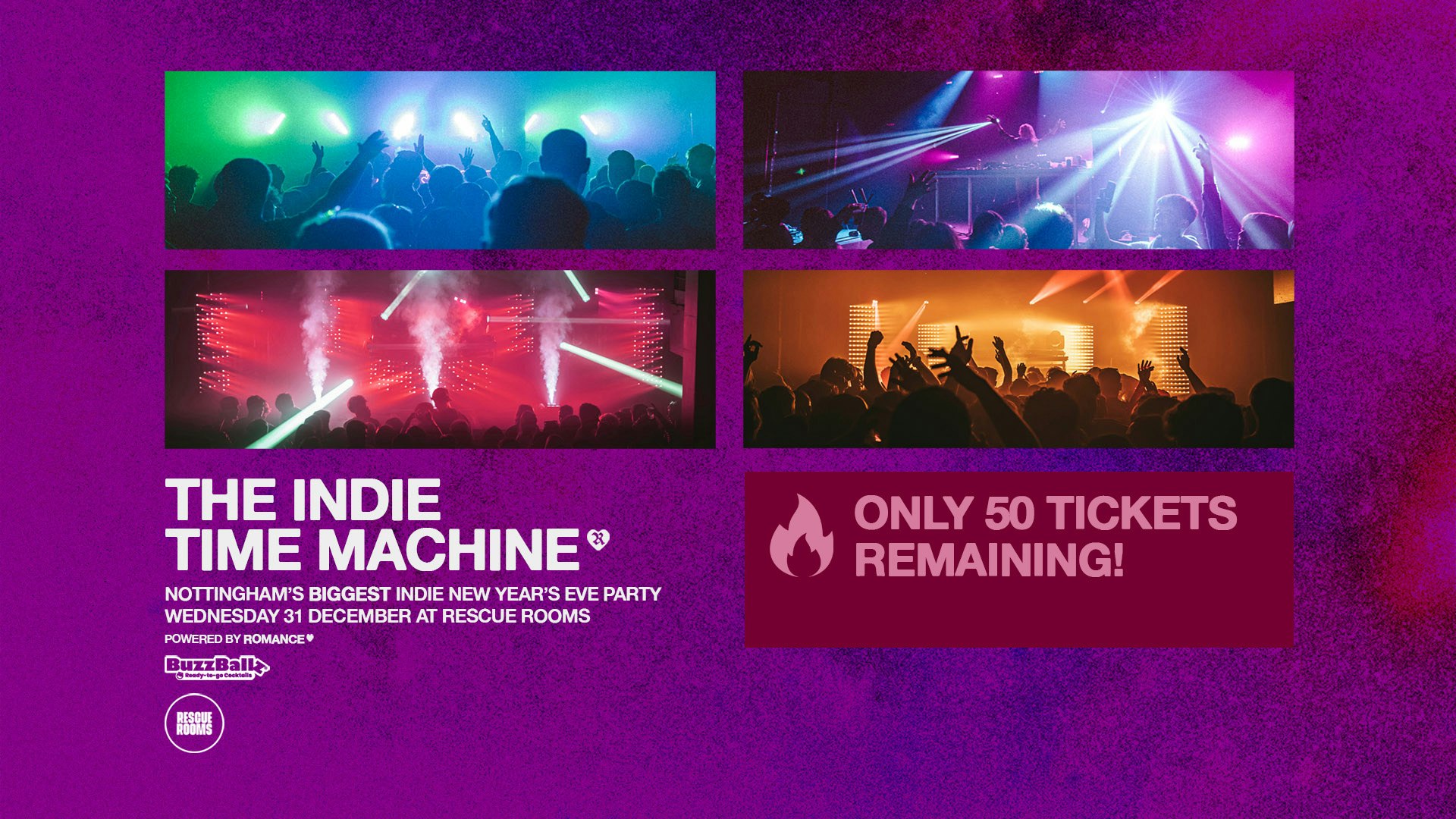 THE INDIE TIME MACHINE 🚀 New Year’s Eve Time-Travelling Party! — Rescue Rooms, Nottingham