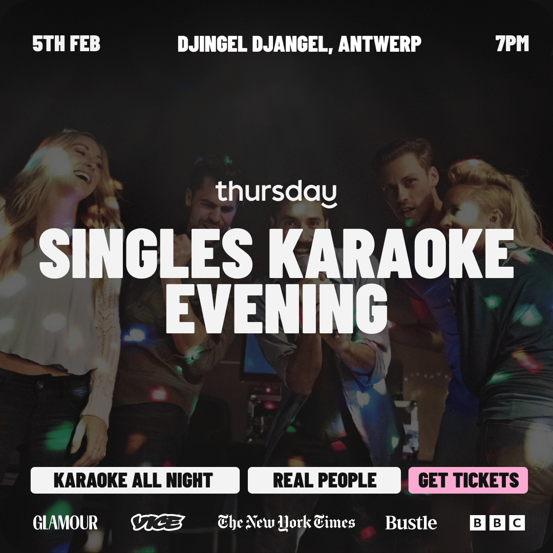 Thursday | Singles Karaoke Evening at Djingel Djangel | Antwerp