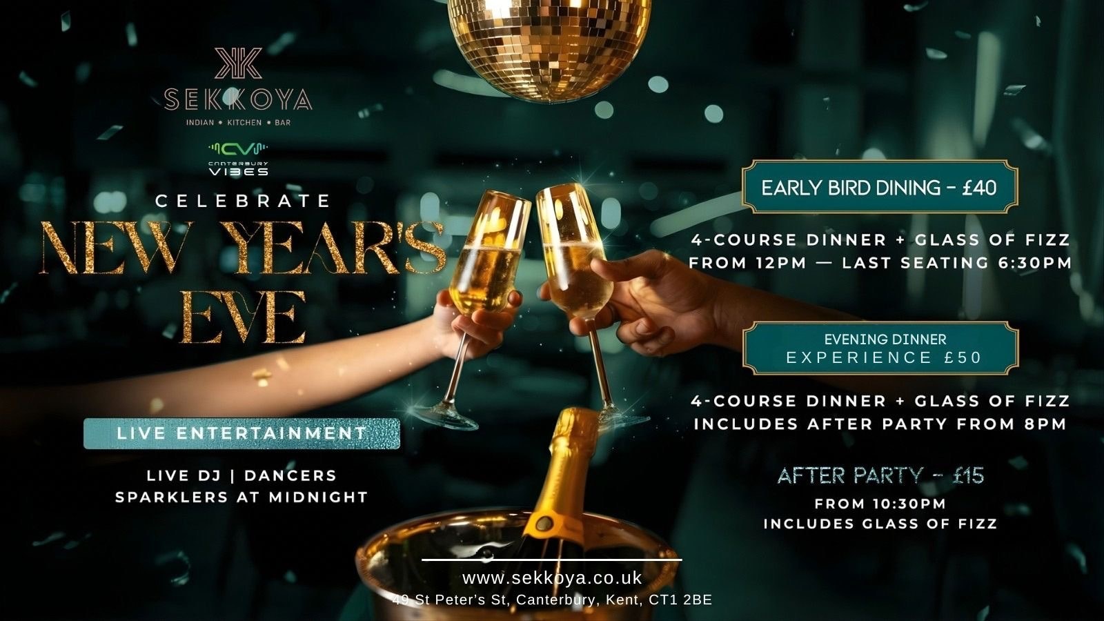 New Year’s Eve Party @ SEKKOYA Restaurant