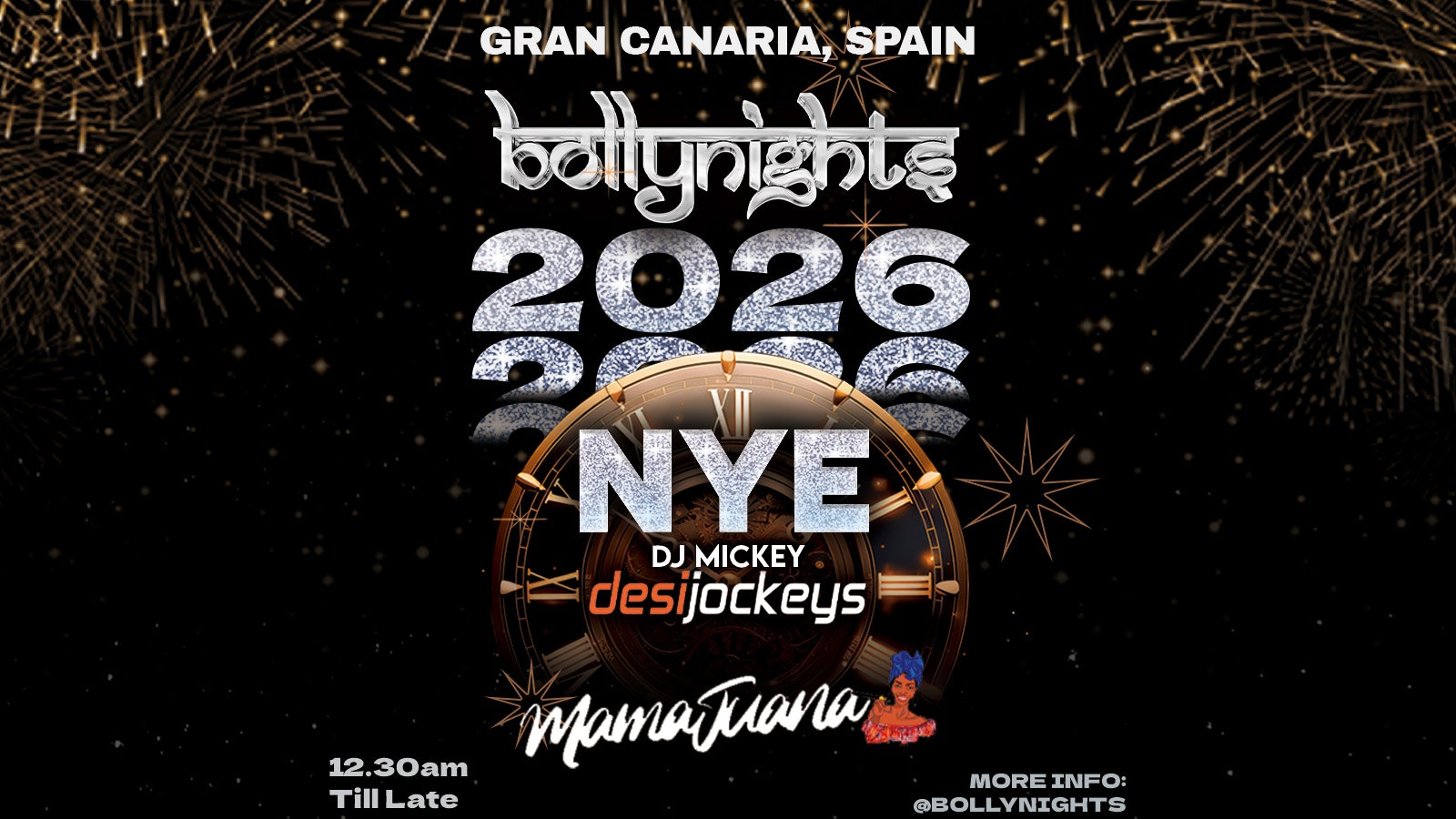 Bollynights GC Spain –  New Years Eve 2026 | Mamajuana