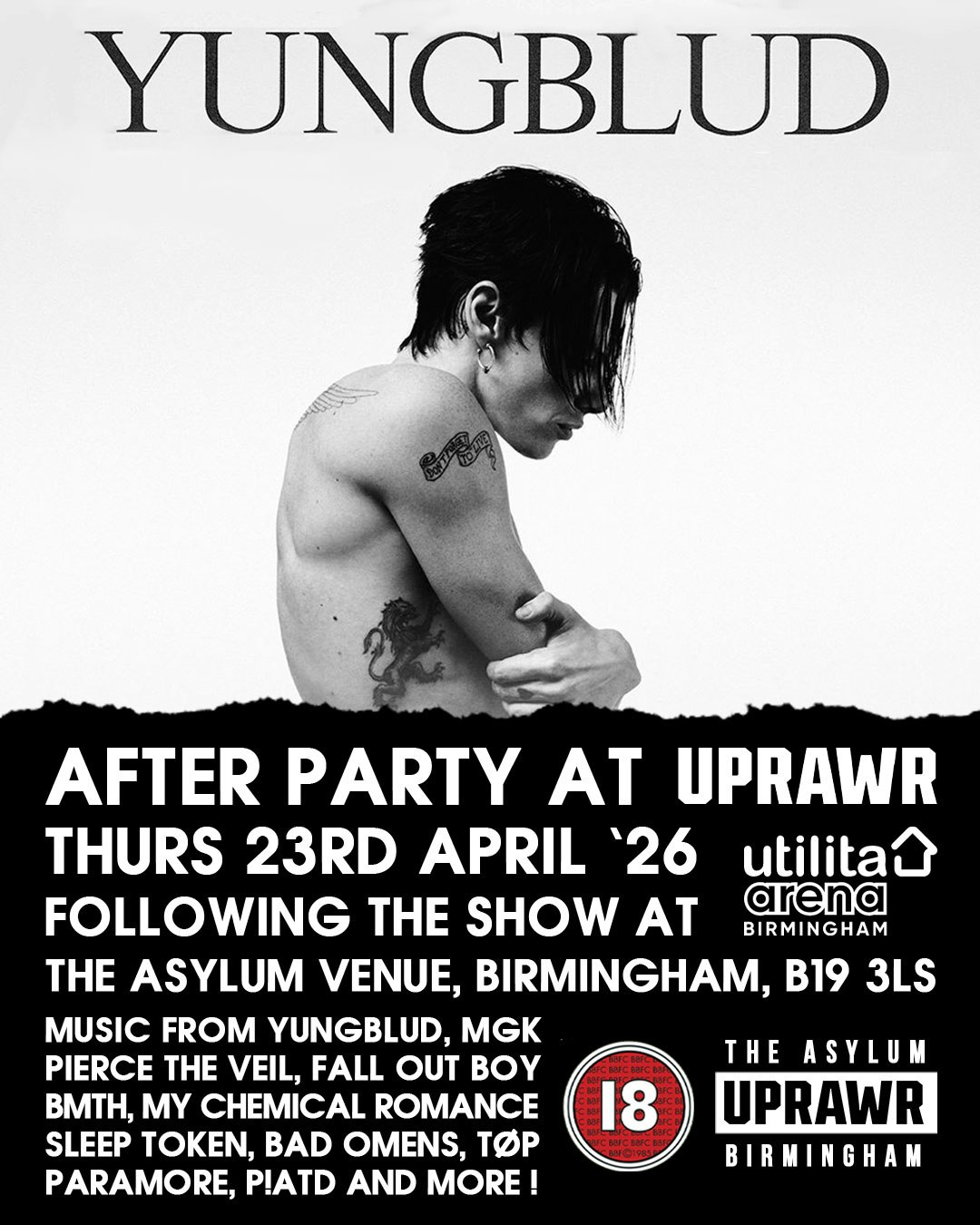 YUNGBLUD Birmingham After Party: Rock, Emo & Nu Metal Clubnight