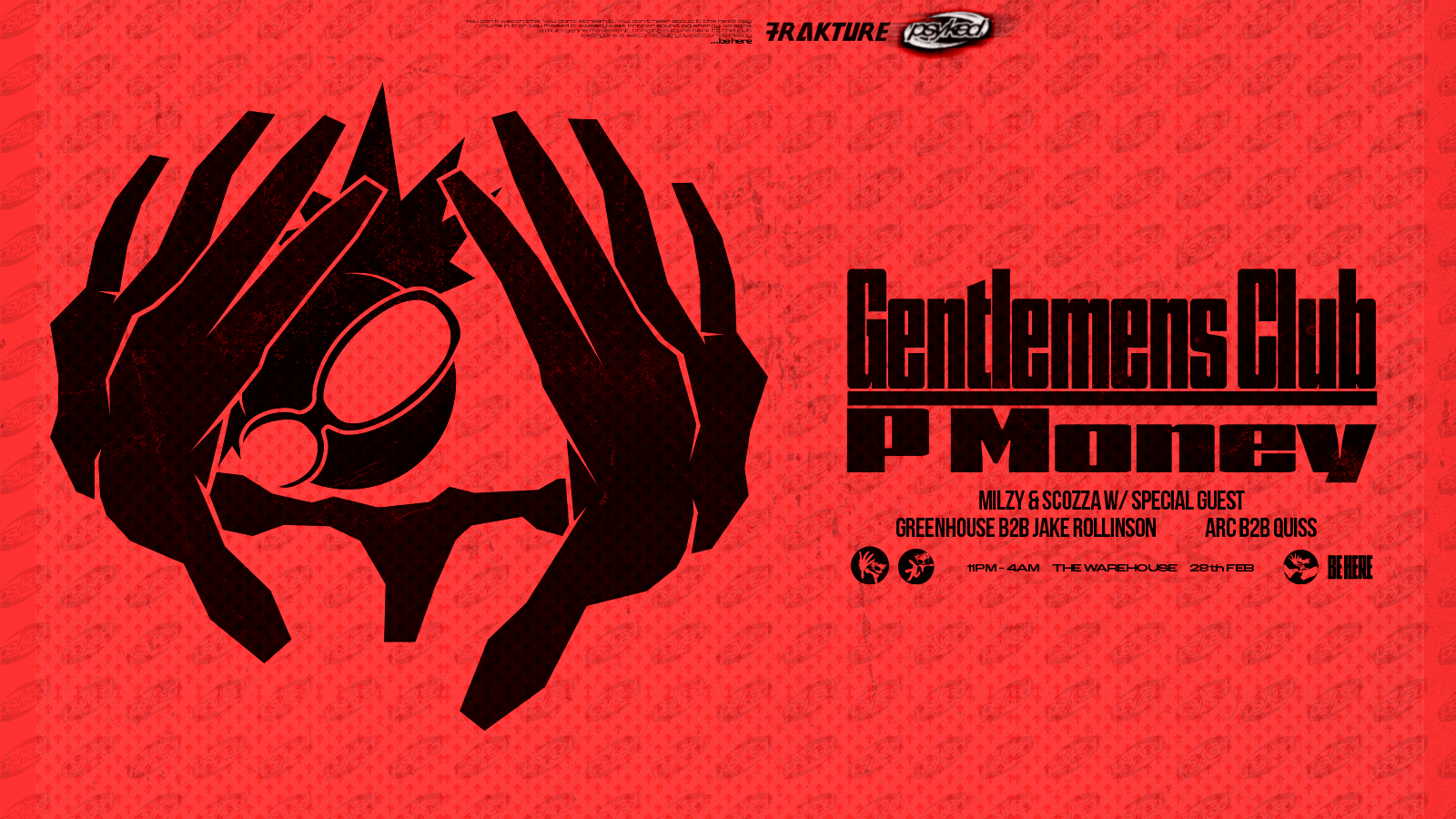 Psyked x Fracture: Gentlemens Club, PMoney & more
