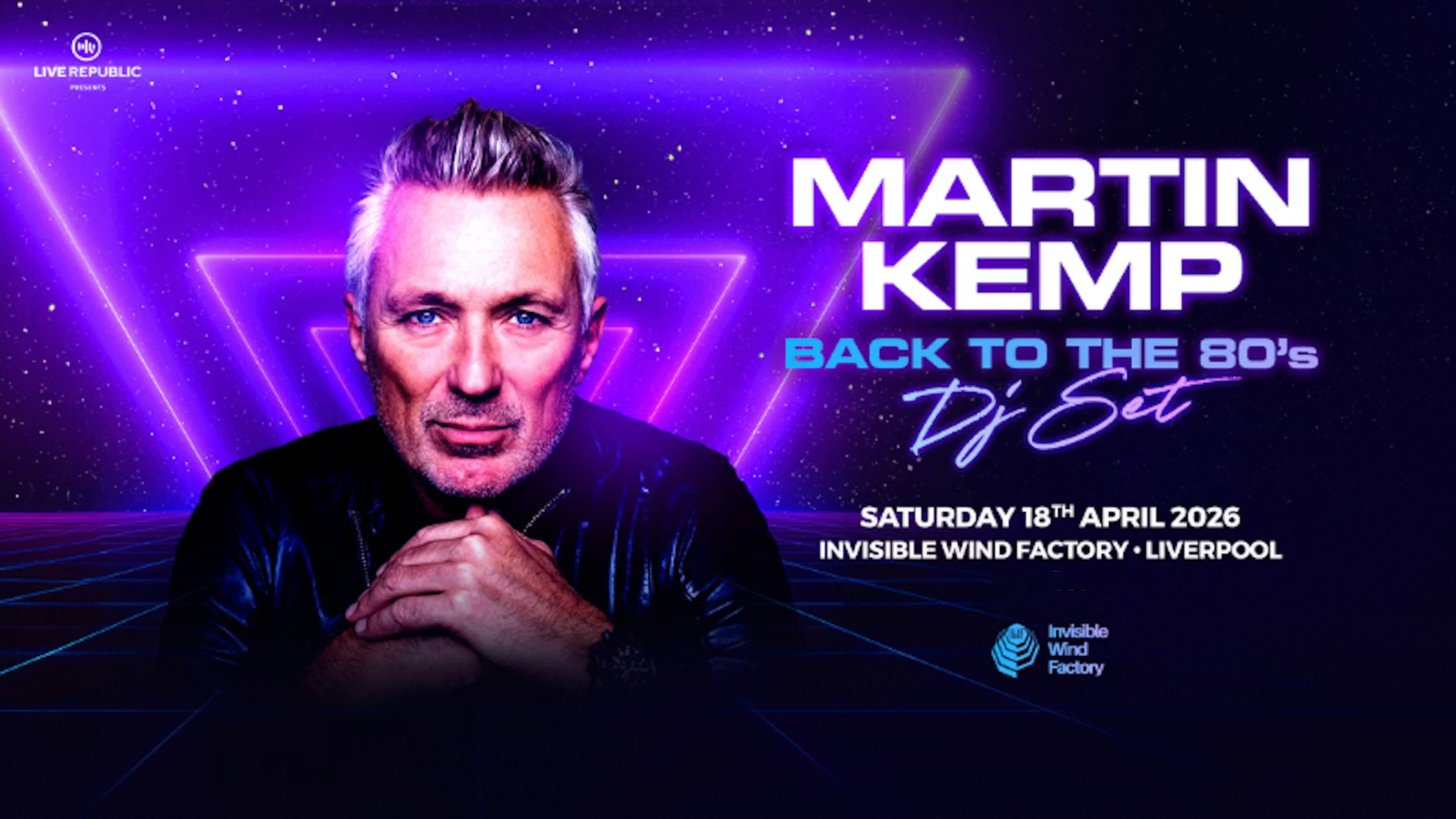 Martin Kemp Invisible Wind Factory Liverpool