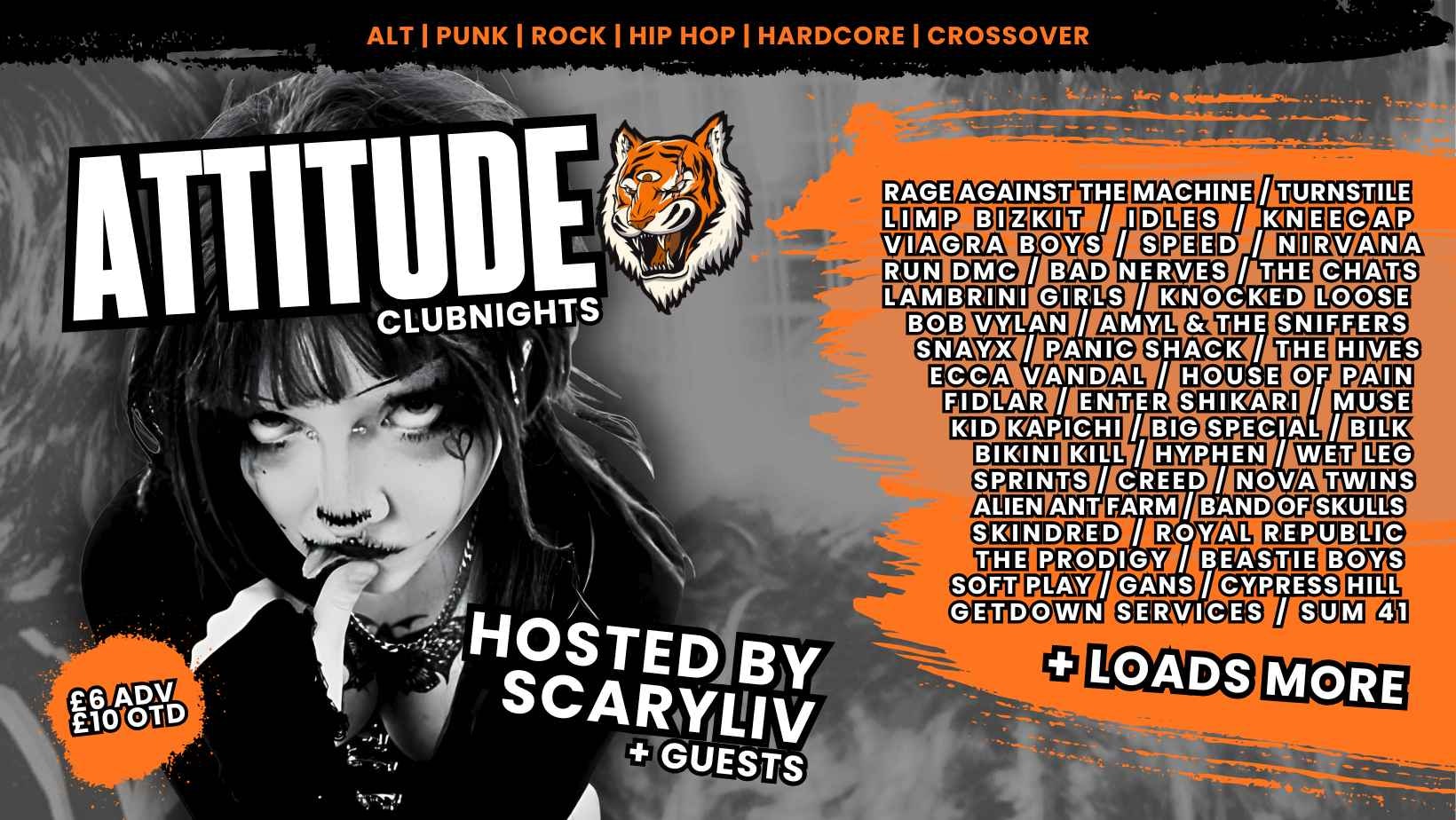 Attitude Clubnights: Launch Party! (Punk ✘ Hardcore ✘ Hip Hop ✘ Nu-Metal ✘ Crossover Alternative)
